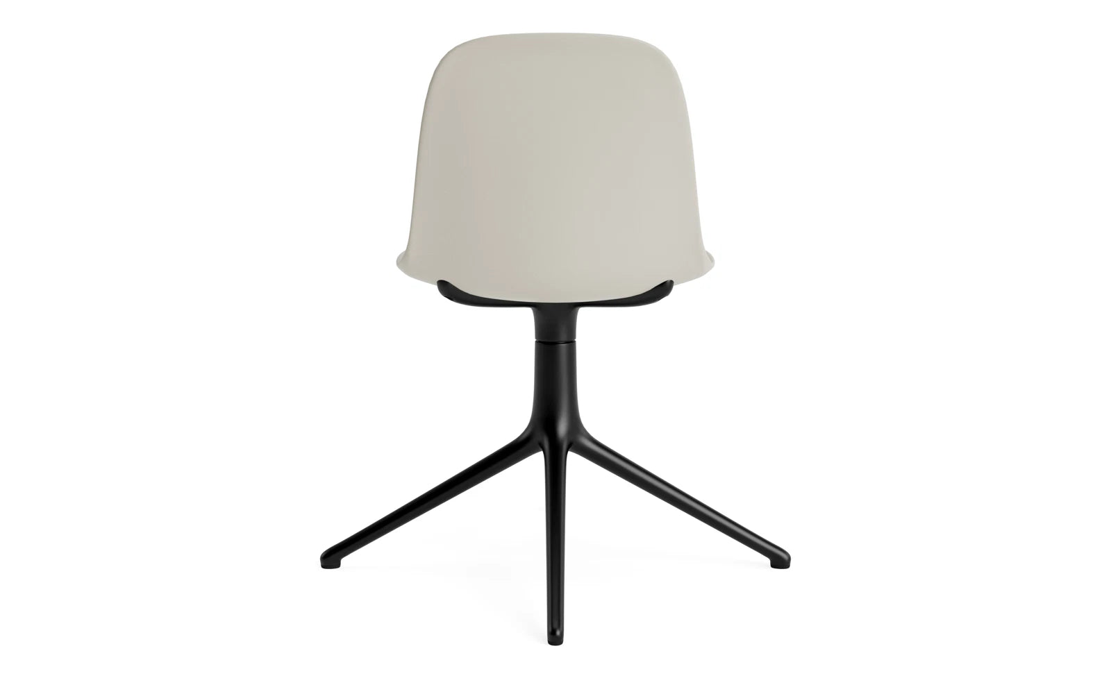 Erleben Sie den Form Drehstuhl in stilvollem Hellgrau und robustem schwarzem Aluminium – die perfekte Kombination aus Eleganz und Funktionalität.