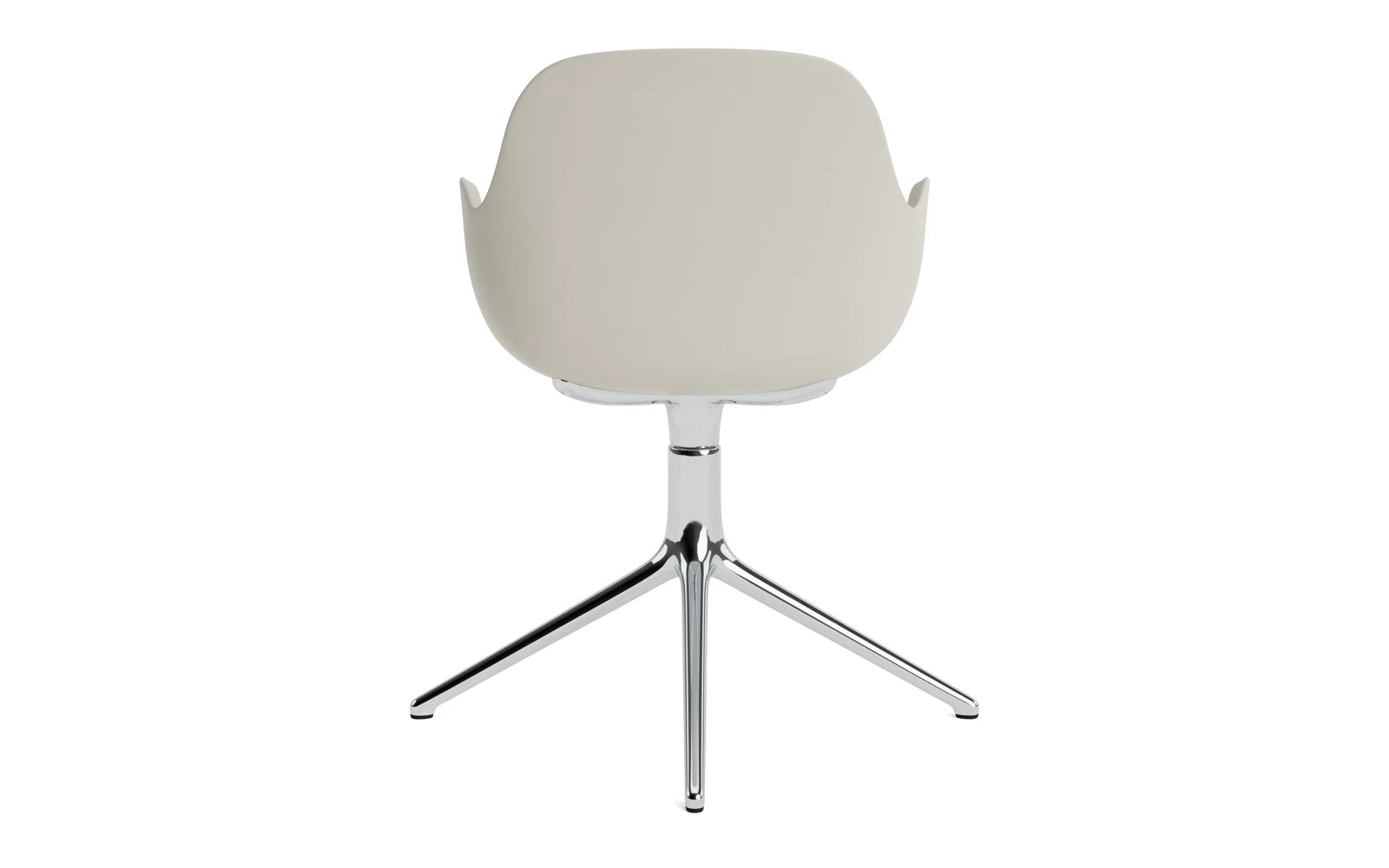 Erleben Sie den stilvollen Form Drehsessel in Hellgrau mit robustem Aluminiumgestell von Normann Copenhagen – perfekt für jeden Raum.