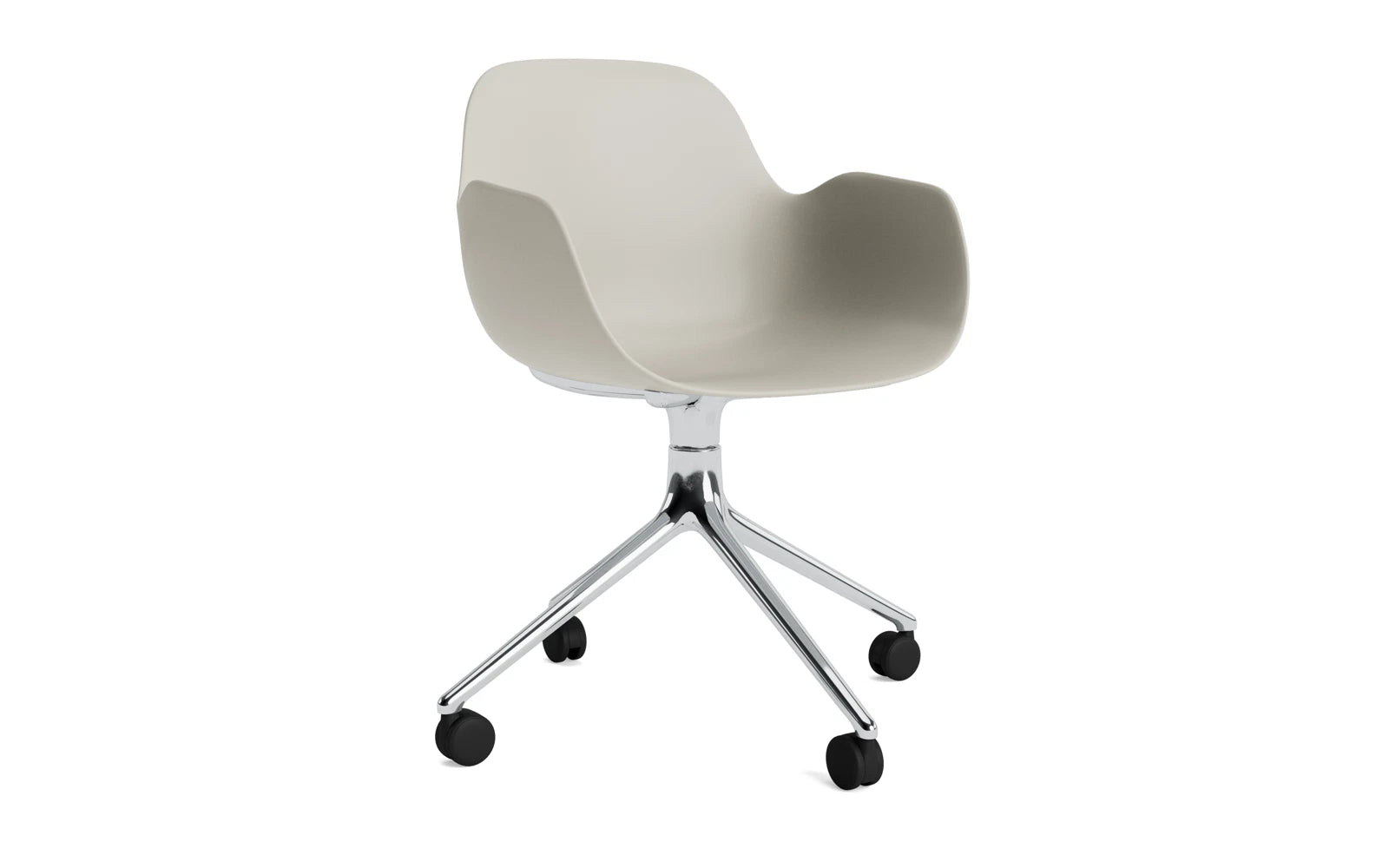 Form Drehsessel 4W Aluminium/Hellgrau in präsentiert im Onlineshop von KAQTU Design AG. Sessel ist von Normann Copenhagen
