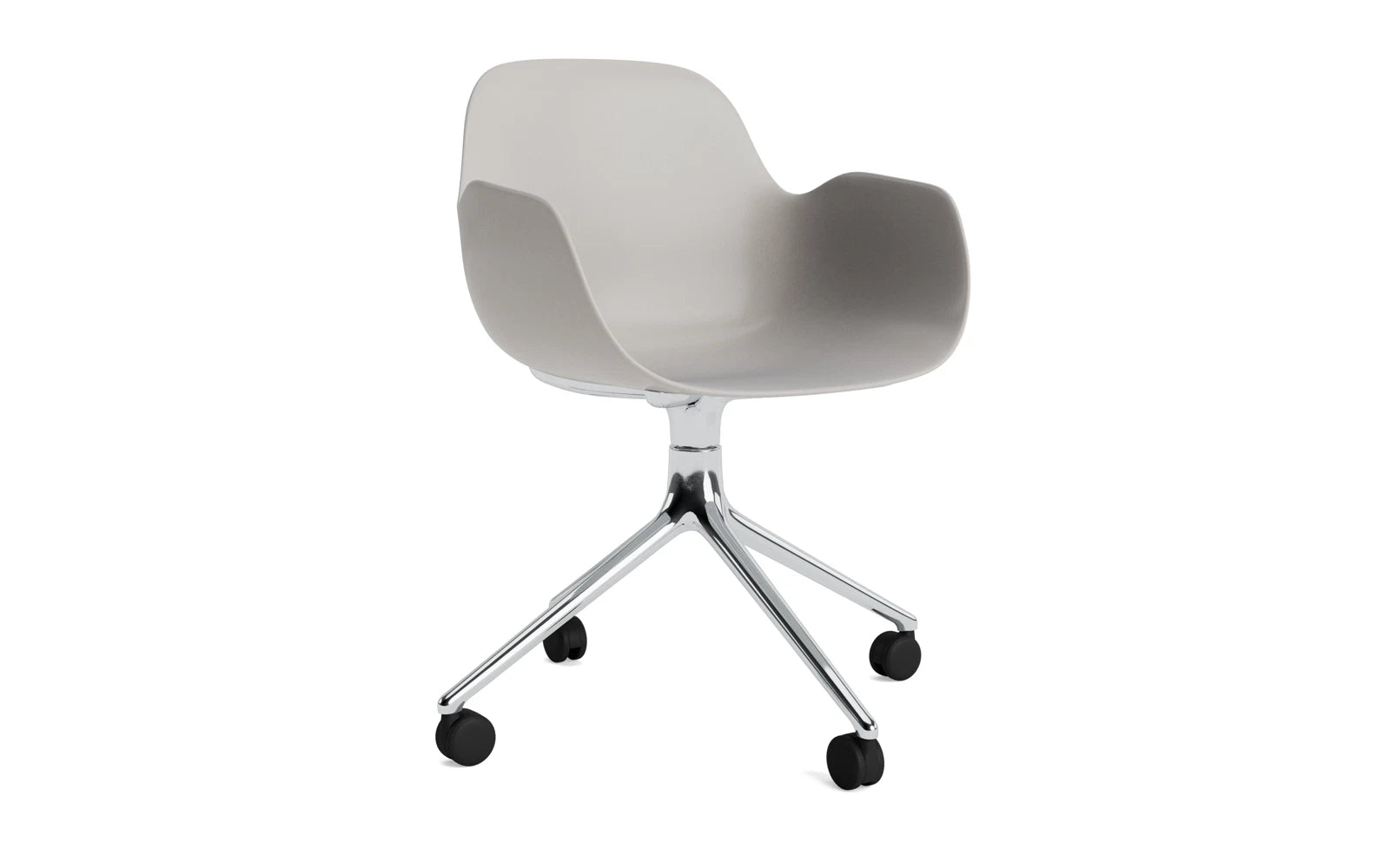 Form Drehsessel 4W Aluminium/Warmes grau in präsentiert im Onlineshop von KAQTU Design AG. Sessel ist von Normann Copenhagen