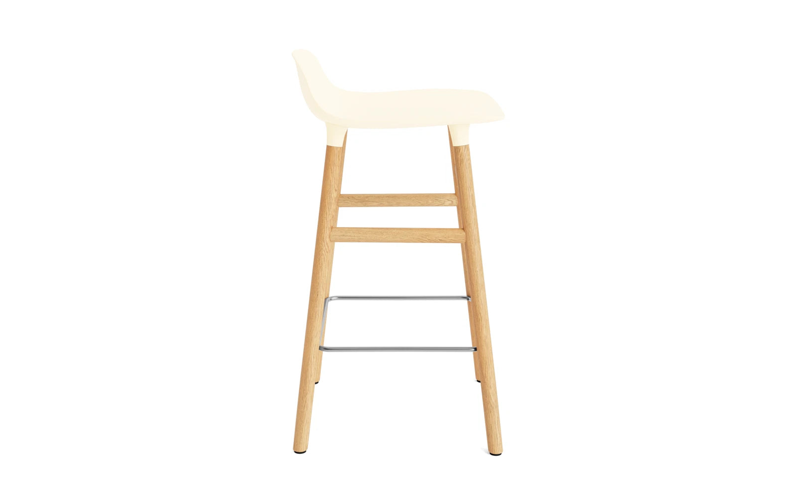 Entdecken Sie den Form Barstuhl 65 cm in Creme/Eiche von Normann Copenhagen – ein stilvolles Möbelstück, das modernes Design und hohe Qualität vereint!