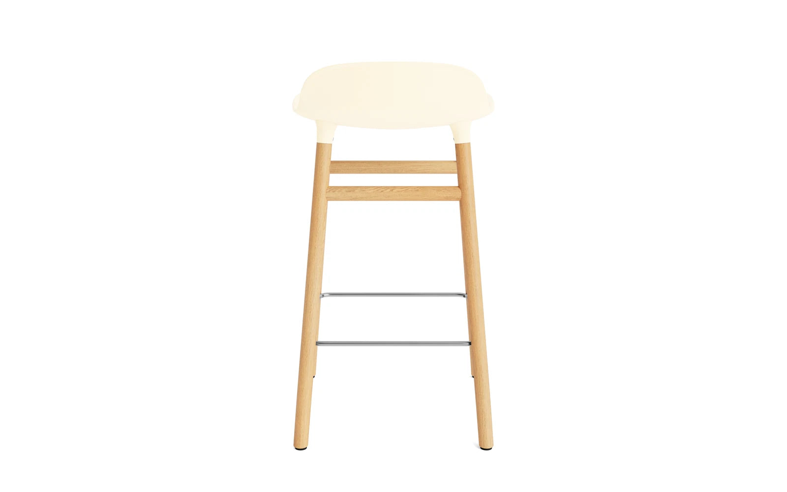 Erleben Sie den Form Barstuhl 65 cm in Creme/Eiche von Normann Copenhagen – ein elegantes Designhighlight für Ihre Einrichtung!