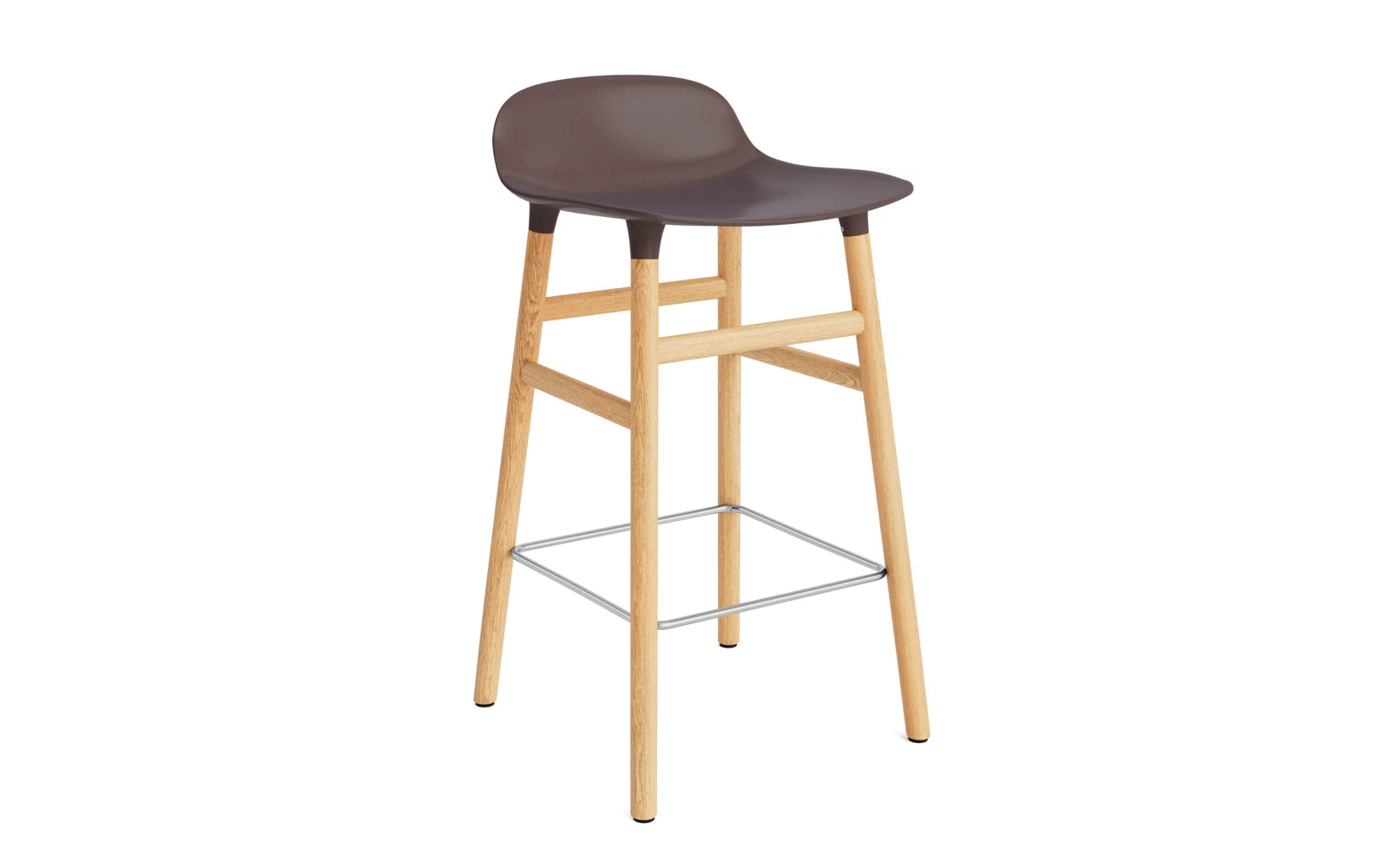 Form Barstuhl 65 cm braun/Eiche in  präsentiert im Onlineshop von KAQTU Design AG. Barstuhl ist von Normann Copenhagen