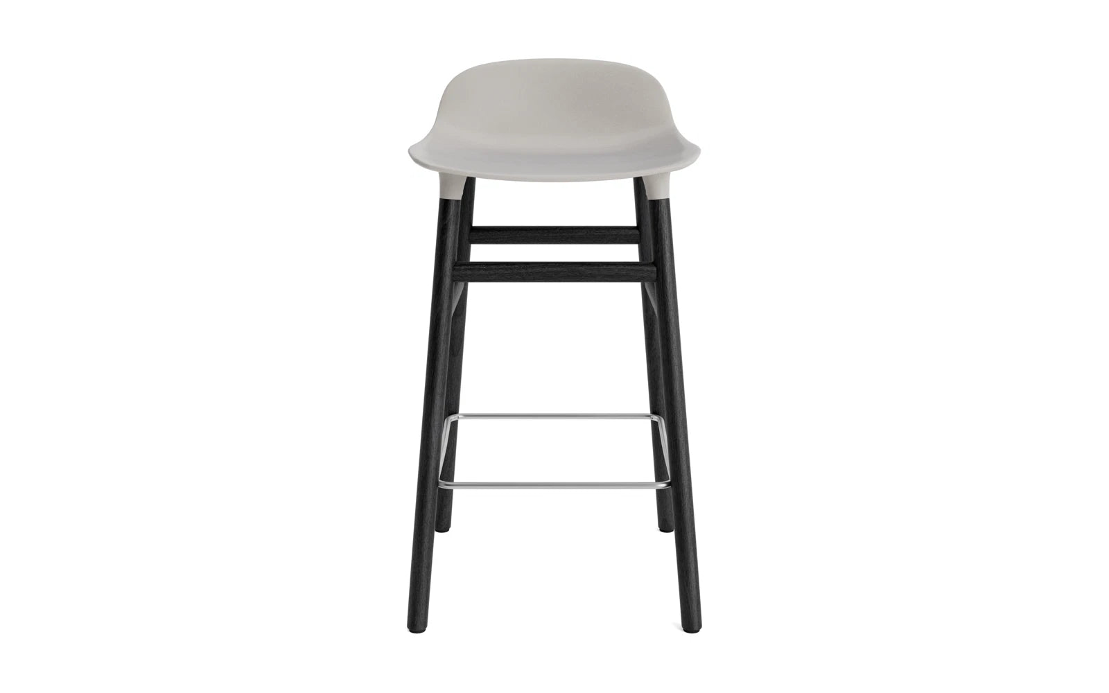 Erleben Sie den stilvollen Form Barstuhl 65 cm in warmem Grau/Schwarz von Normann Copenhagen – eine harmonische Verbindung von Funktionalität und Ästhetik.