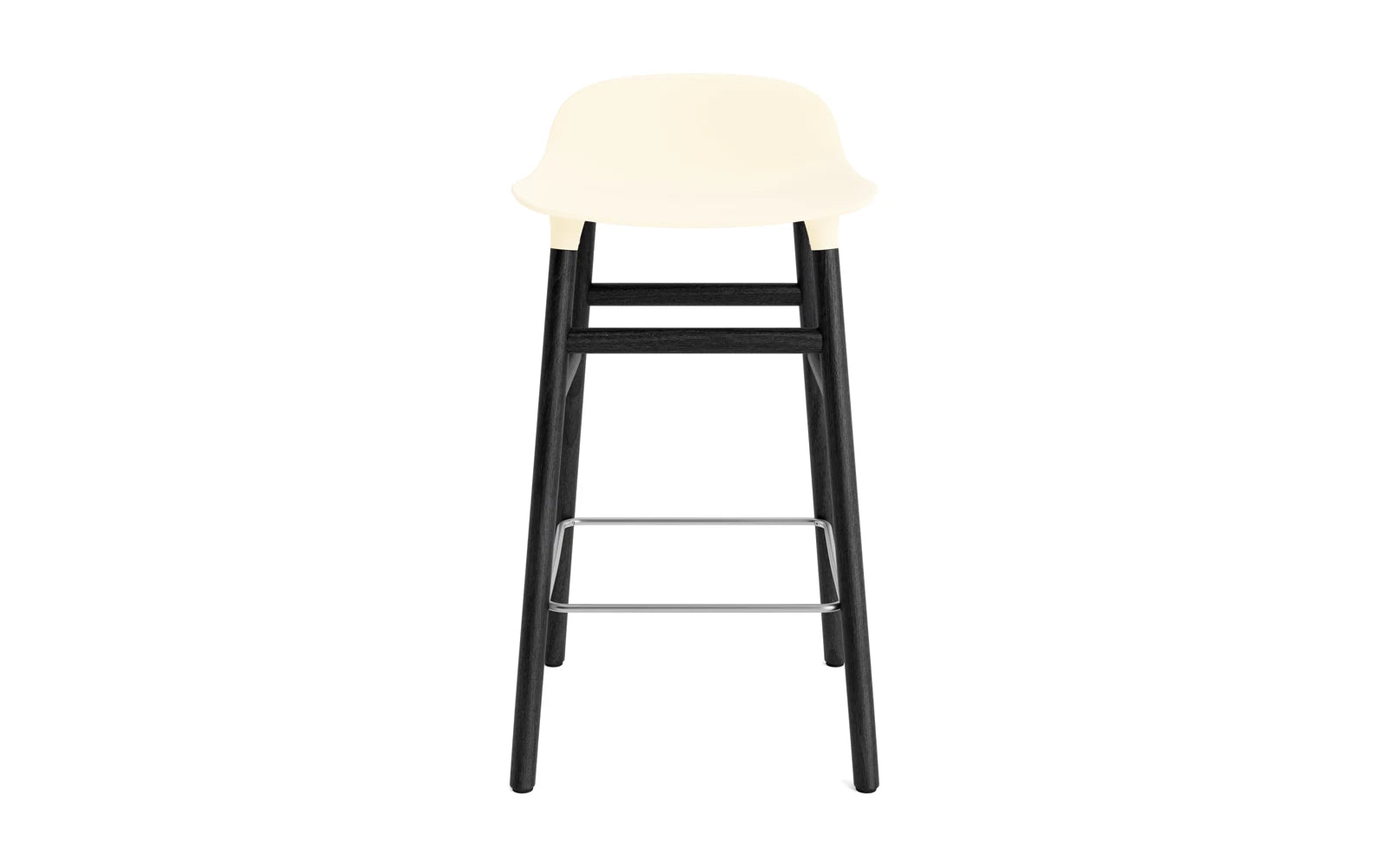 Erleben Sie den Form Barstuhl 65 cm in creme/schwarz von Normann Copenhagen – ein elegantes, funktionales Designhighlight für Ihr Zuhause.