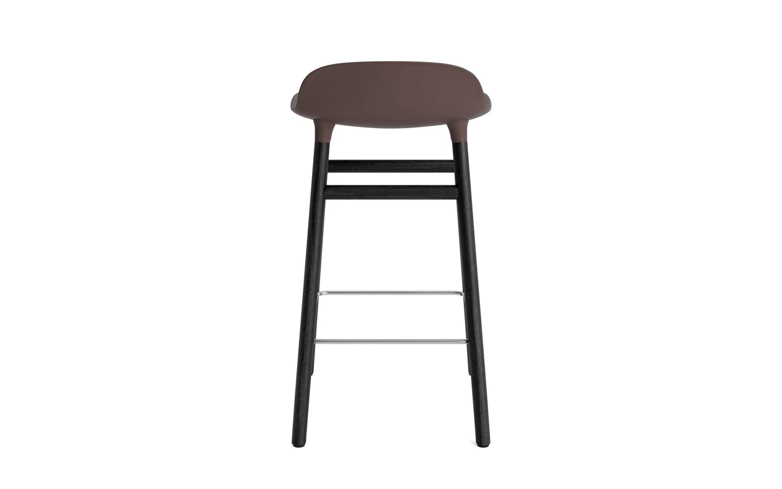 Erleben Sie den Form Barstuhl 65 cm in edlem braun/schwarz von Normann Copenhagen – ein zeitloses Designhighlight für Ihre Bar oder Küche.