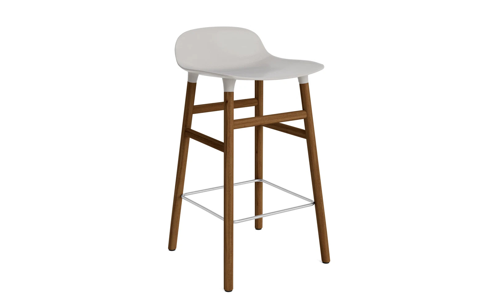 Form Barstuhl 65 cm Warmes Grau/Walnuss in präsentiert im Onlineshop von KAQTU Design AG. Barstuhl ist von Normann Copenhagen
