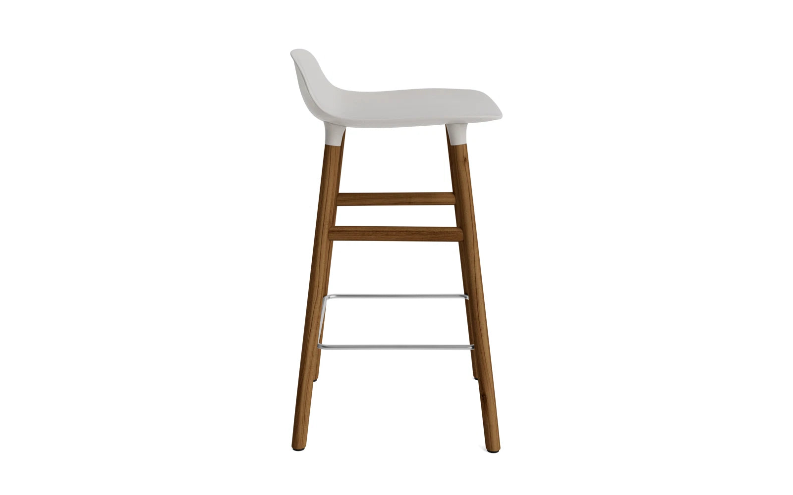 Entdecken Sie den Form Barstuhl 65 cm in Warmem Grau/Walnuss von Normann Copenhagen – ein elegantes, modernes Design für Ihr Zuhause.