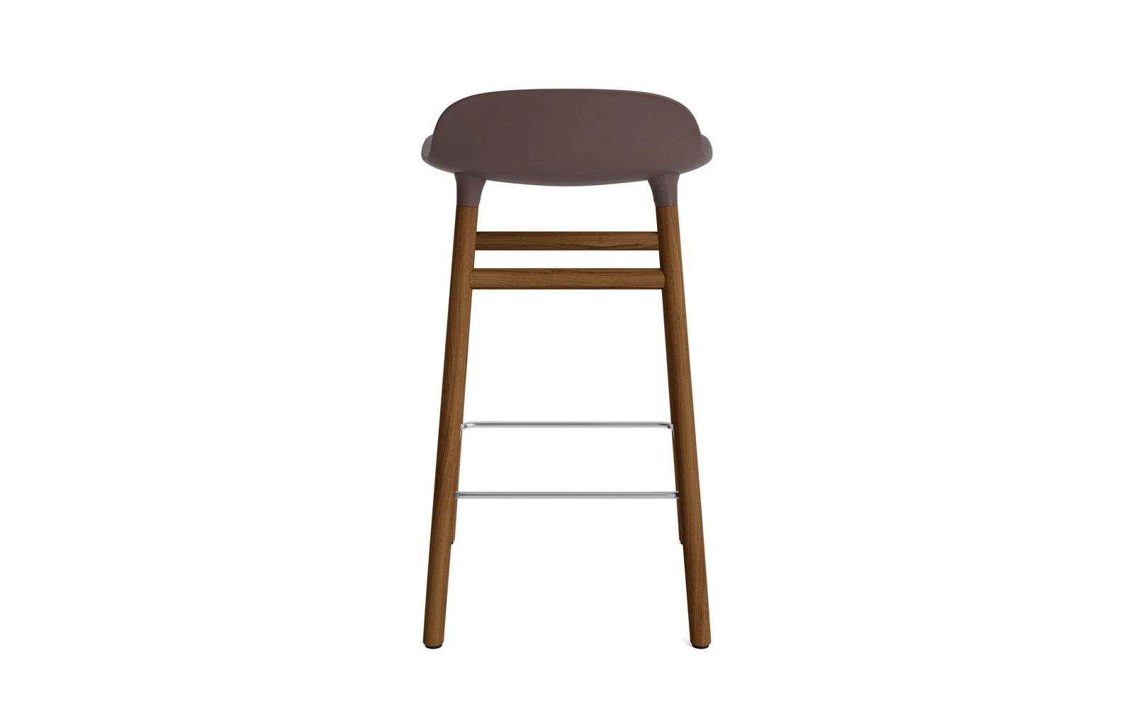 Erleben Sie den Form Barstuhl 65 cm in Braun/Walnuss von Normann Copenhagen – ein elegantes Designhighlight, das Funktionalität und Stil harmonisch verbindet.