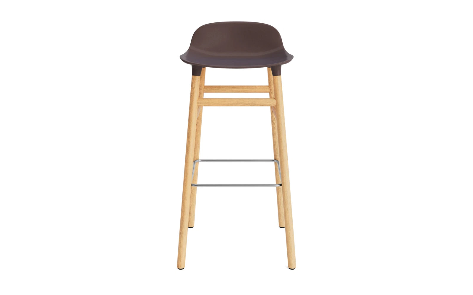 Erleben Sie den Form Barstuhl 75 cm in braun/Eiche von Normann Copenhagen – ein stilvolles, funktionales Designhighlight für Ihr Zuhause.