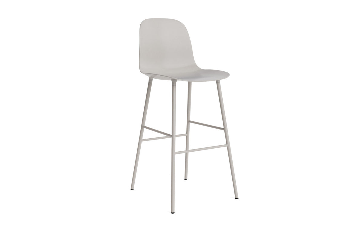 Form Barstuhl 75 cm Stahl Warmes grau in Warmes grau präsentiert im Onlineshop von KAQTU Design AG. Barstuhl ist von Normann Copenhagen
