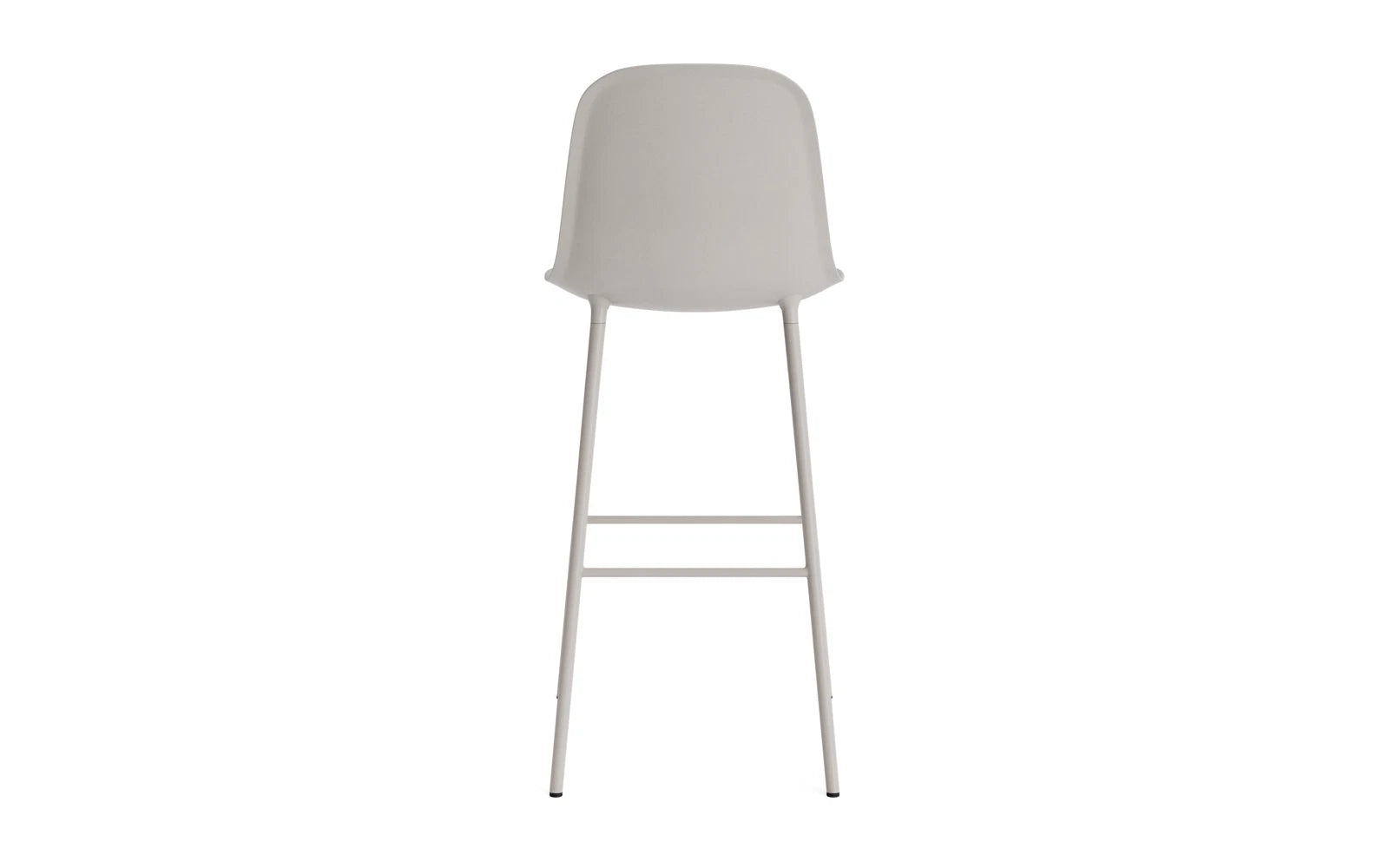 Erleben Sie den Form Barstuhl 75 cm von Normann Copenhagen in warmem Grau – ein stilvolles, modernes Design, das Komfort und Langlebigkeit vereint.