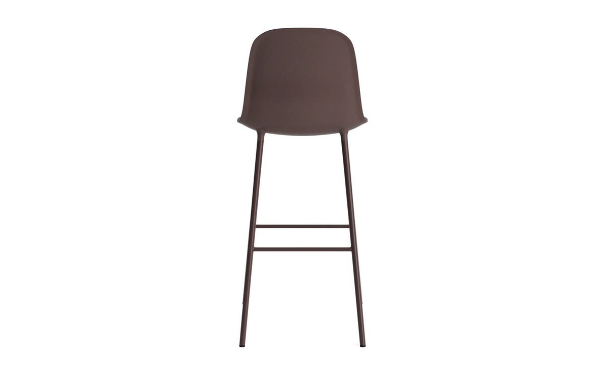 Form Barstuhl 75 cm Stahl Braun in Braun präsentiert im Onlineshop von KAQTU Design AG. Barstuhl ist von Normann Copenhagen