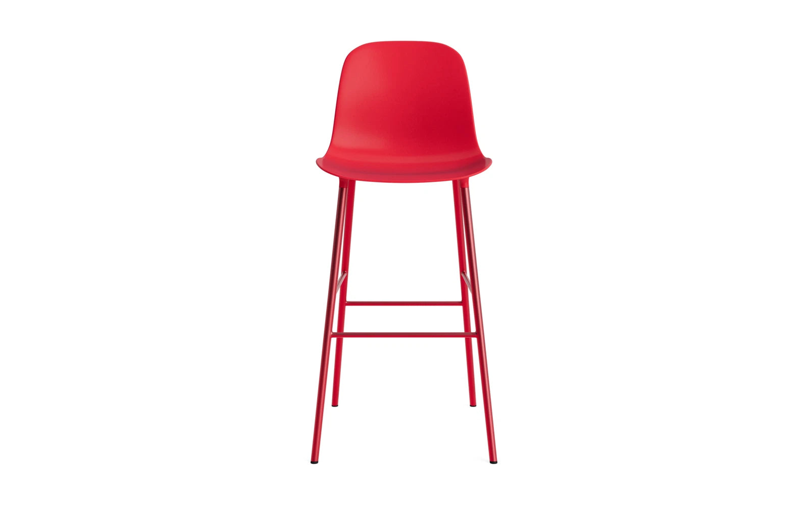 Erleben Sie den Form Barstuhl 75 cm in strahlendem Rot von Normann Copenhagen – ein elegantes Designhighlight für jeden Raum.