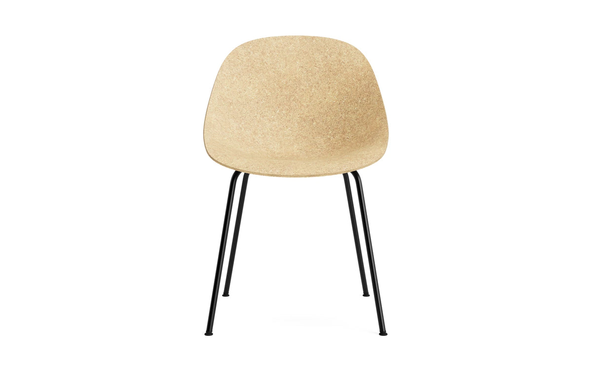 Mat Stuhl schwarzes Stahl Hanf in Hanf präsentiert im Onlineshop von KAQTU Design AG. Stuhl ist von Normann Copenhagen