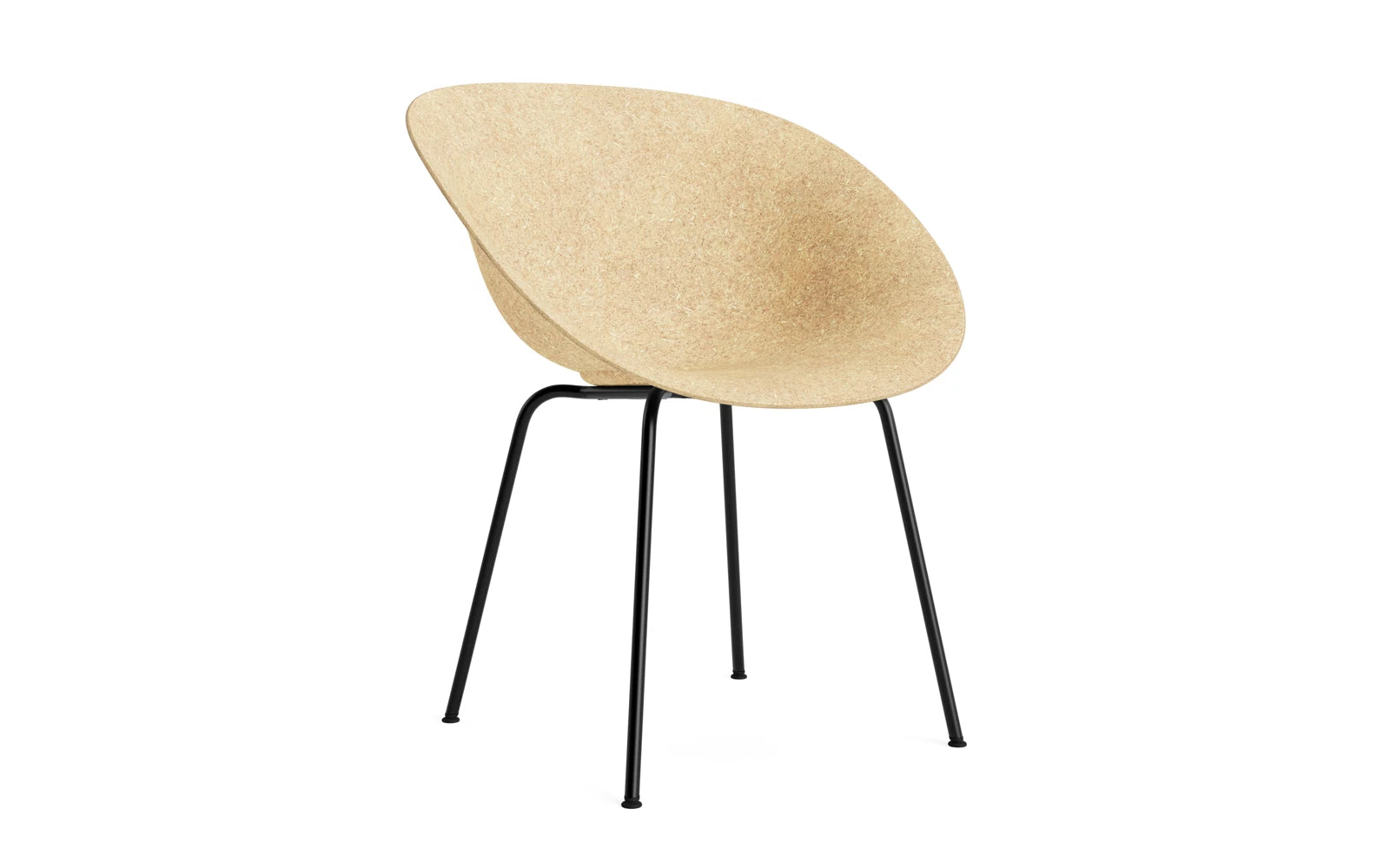 Mat Lehnstuhl schwarzes Stahl Hanf in präsentiert im Onlineshop von KAQTU Design AG. Stuhl mit Armlehne ist von Normann Copenhagen