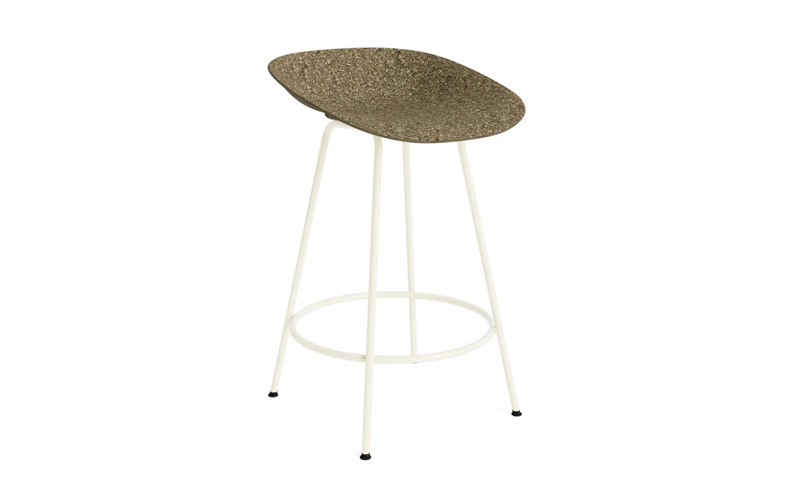 Mat Barstuhl 65 cm Creme stahl Seegras in präsentiert im Onlineshop von KAQTU Design AG. Barstuhl ist von Normann Copenhagen