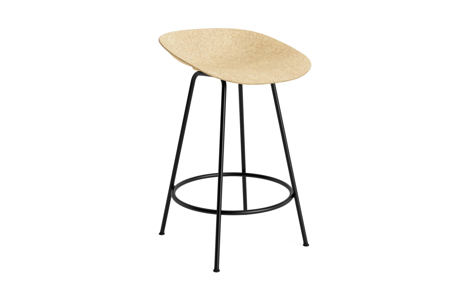 Mat Barstuhl 65 cm schwarzes Stahl Hanf in präsentiert im Onlineshop von KAQTU Design AG. Barstuhl ist von Normann Copenhagen