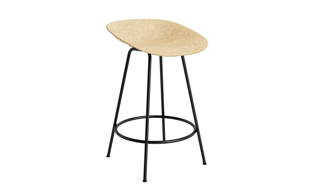 Mat Barstuhl 65 cm schwarzes Stahl Hanf in Hanf präsentiert im Onlineshop von KAQTU Design AG. Barstuhl ist von Normann Copenhagen