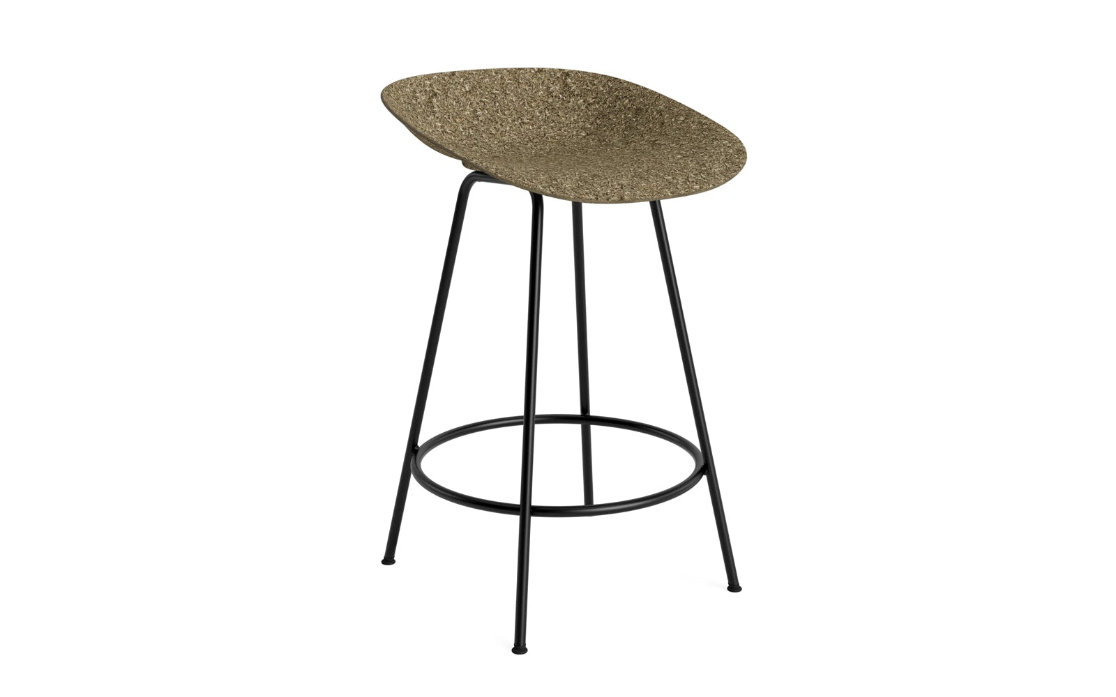 Mat Barstuhl 65 cm schwarzes Stahl Seegras in präsentiert im Onlineshop von KAQTU Design AG. Barstuhl ist von Normann Copenhagen