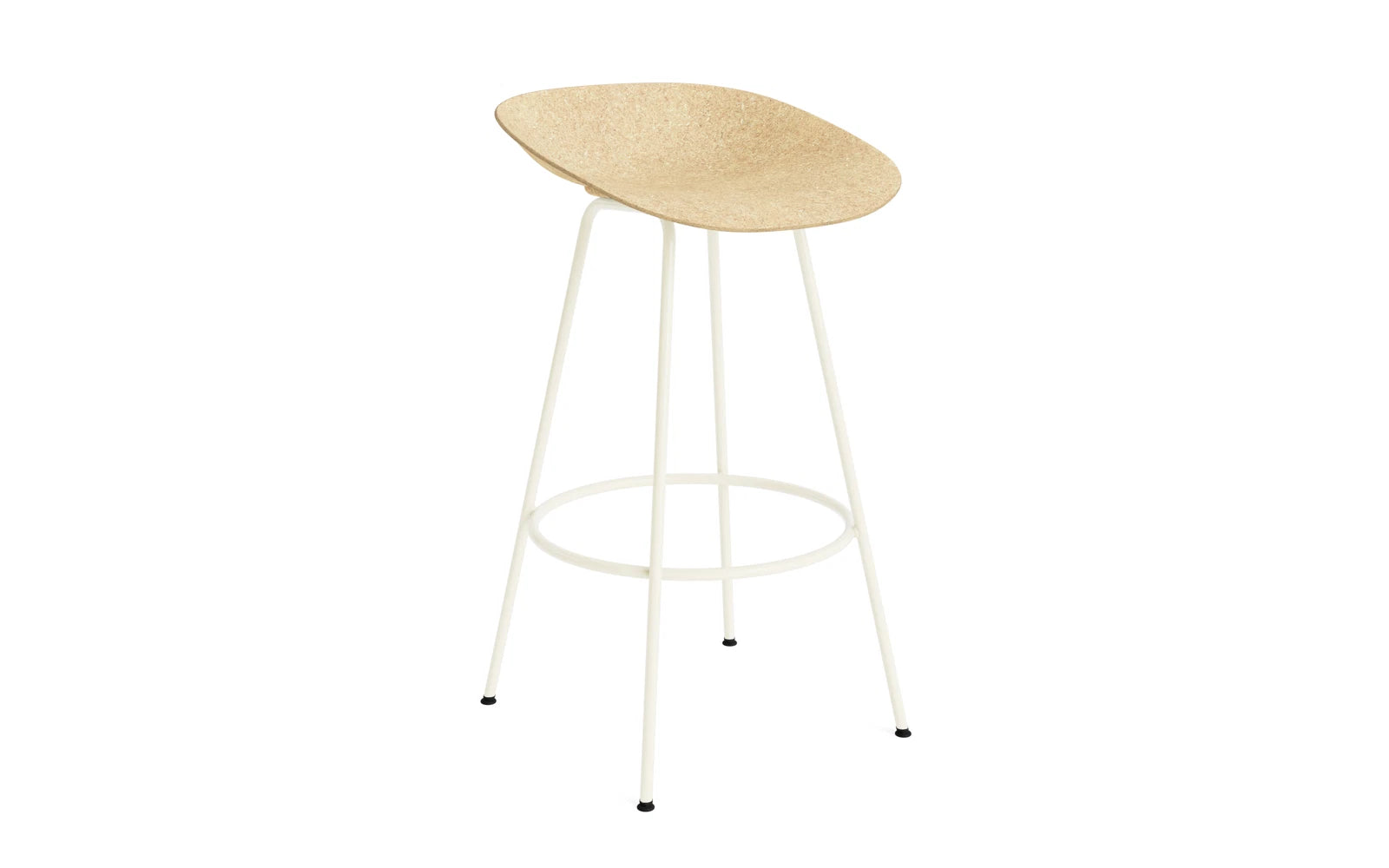 Mat Barstuhl 75 cm Creme stahl Hanf in präsentiert im Onlineshop von KAQTU Design AG. Barstuhl ist von Normann Copenhagen