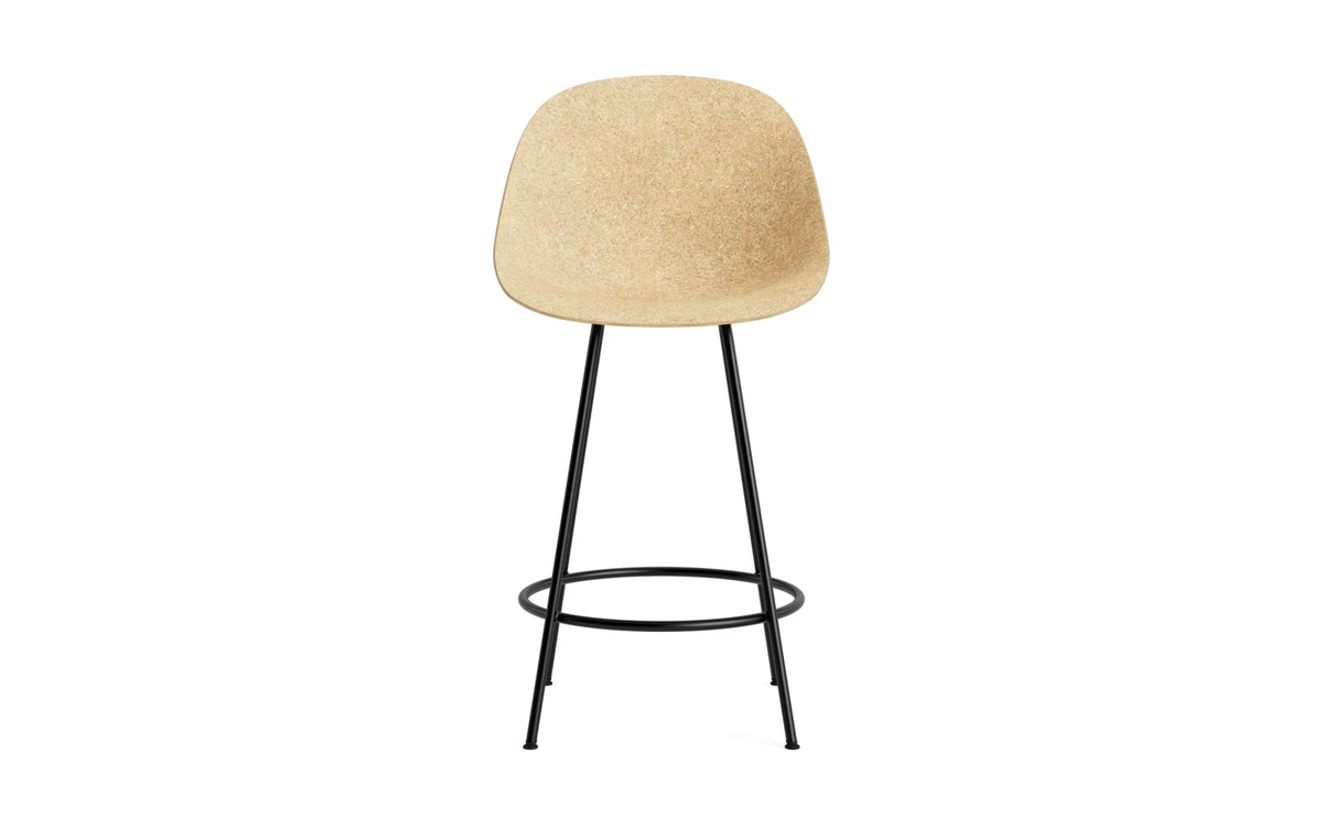 Mat Barstuhl 65 cm schwarzes Stahl Hanf in Hanf präsentiert im Onlineshop von KAQTU Design AG. Barstuhl ist von Normann Copenhagen