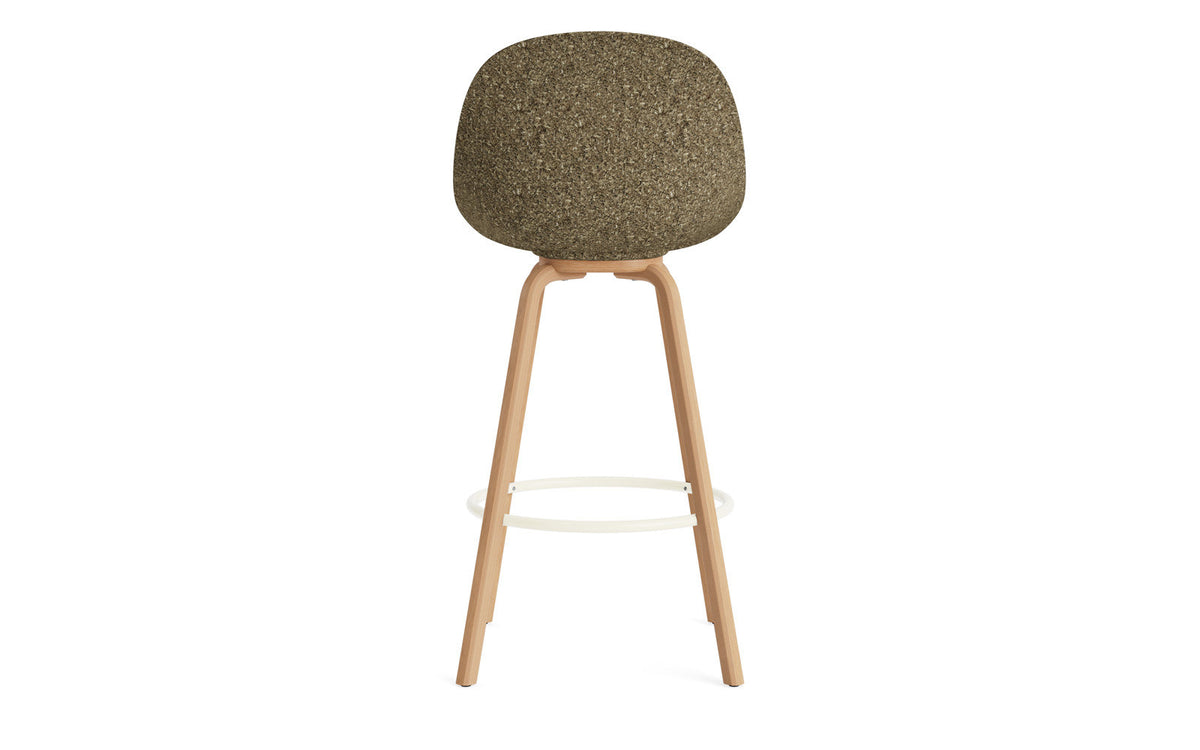 Mat Barstuhl 75 cm Buchenholz/creme in Seegras präsentiert im Onlineshop von KAQTU Design AG. Barstuhl ist von Normann Copenhagen