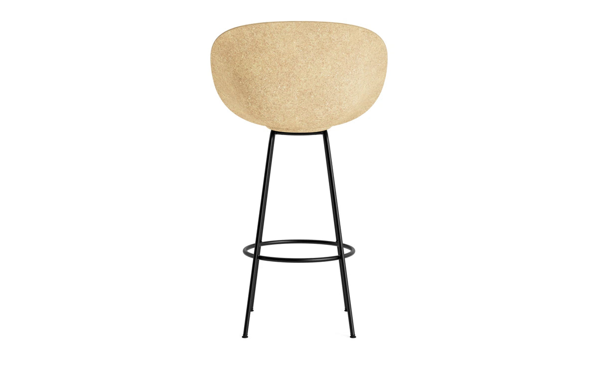 Mat Barstuhl mit Armlehne 75 cm schwarzes Stahl Hanf in Hanf präsentiert im Onlineshop von KAQTU Design AG. Barstuhl ist von Normann Copenhagen