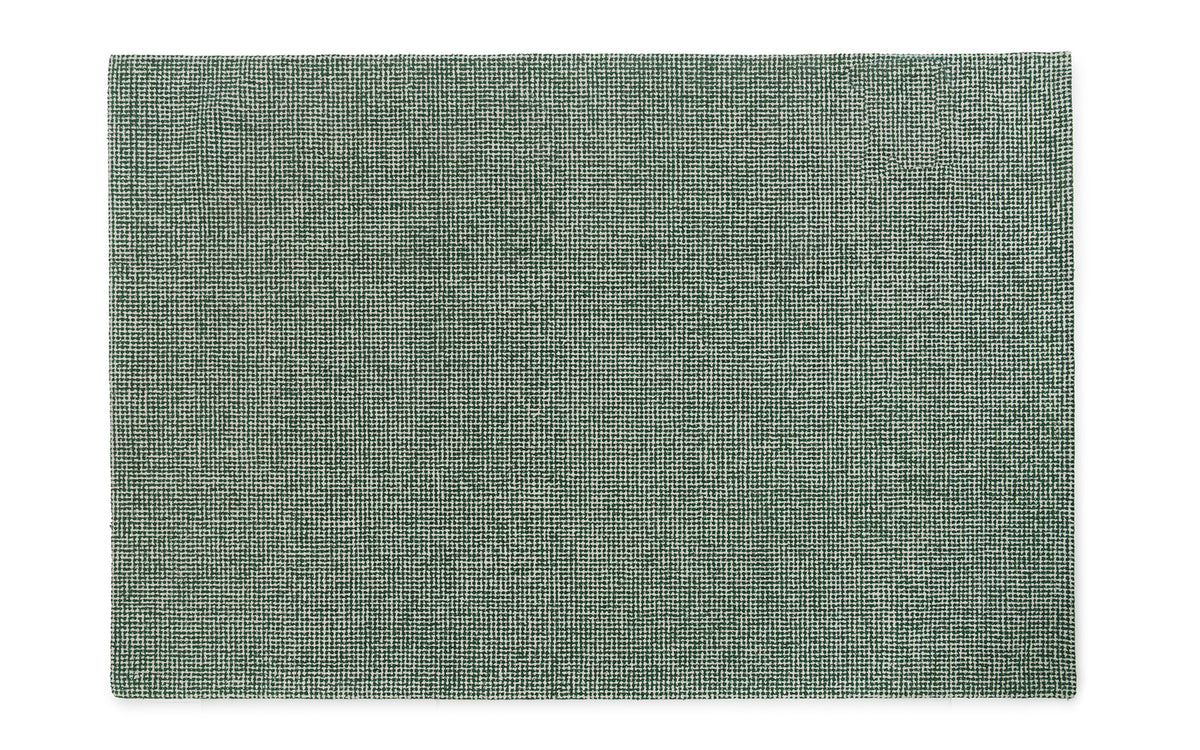 Handgetufteter Flick Teppich aus 100% Neuseeland Wolle in Off White/Braun, 300x200 cm, mit fliessendem Flecken-Muster von Normann Copenhagen.