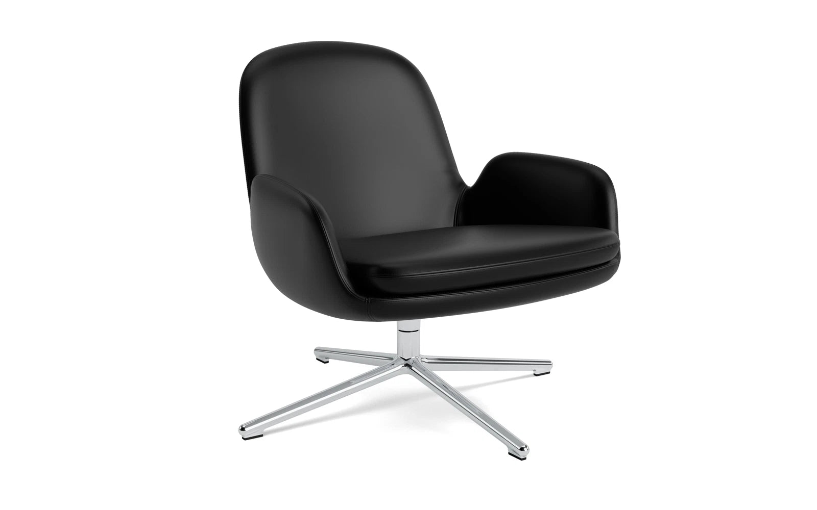 Der Era Lounge-Sessel von Normann Copenhagen vereint eleganten Stil mit robustem schwarzem Stahl und bietet unvergleichlichen Sitzkomfort.