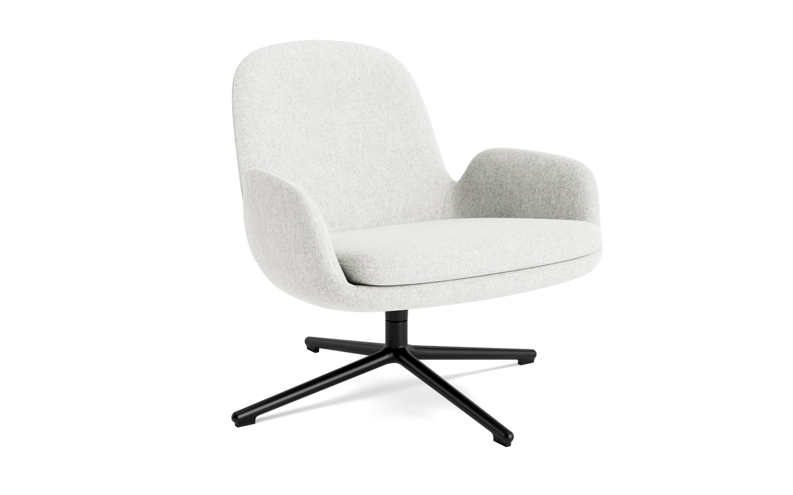Era Lounge-Sessel niedrig mit Drehgestell schwarzes Aluminium Hallingdal in Hallingdal 110 präsentiert im Onlineshop von KAQTU Design AG. Sessel ist von Normann Copenhagen