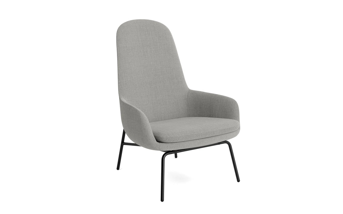Era Lounge-Sessel hoch schwarzer Stahl Remix in Remix 133 präsentiert im Onlineshop von KAQTU Design AG. Sessel ist von Normann Copenhagen