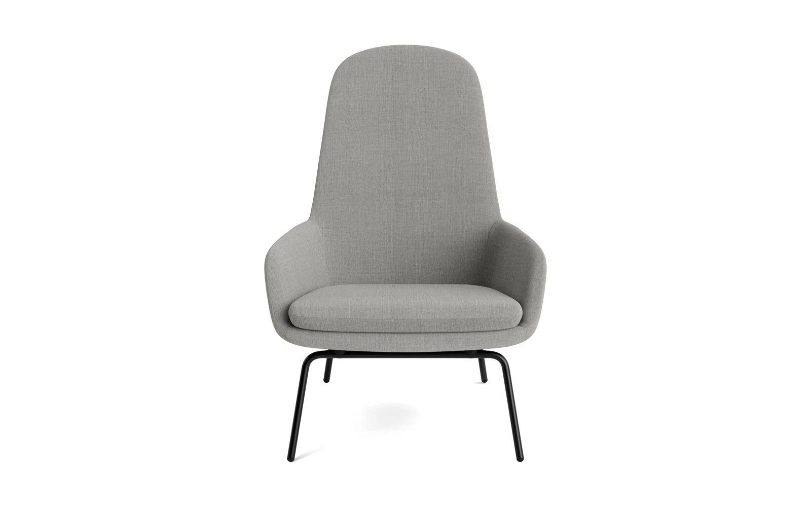 Entdecken Sie den Era Lounge-Sessel von Normann Copenhagen: Ein stilvolles Möbelstück aus schwarzem Stahl, das Komfort und Eleganz vereint.