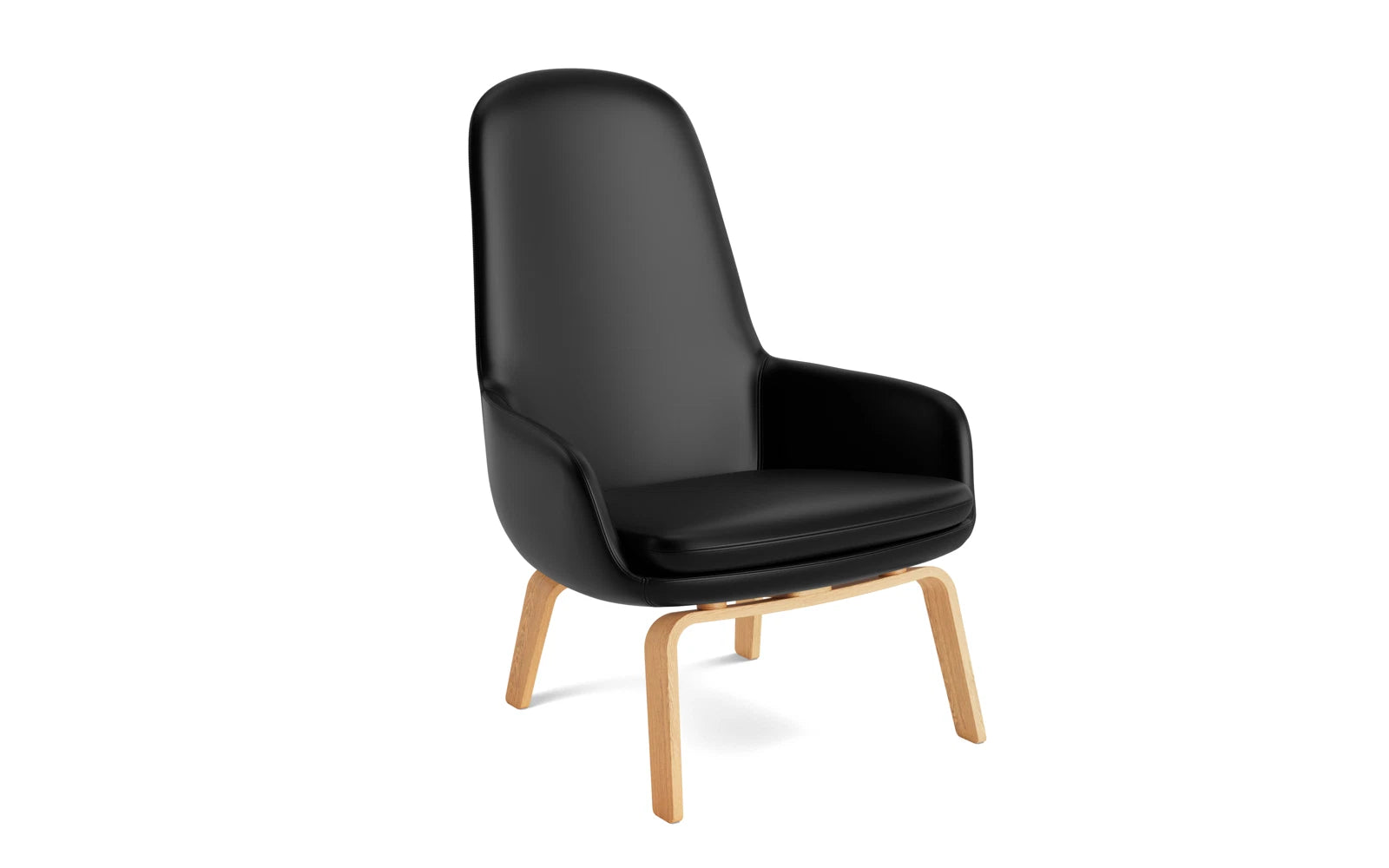 Der Era Lounge-Sessel hoch von Normann Copenhagen besticht durch sein elegantes Design und die hochwertige Eiche, ideal für stilvolle Entspannung.