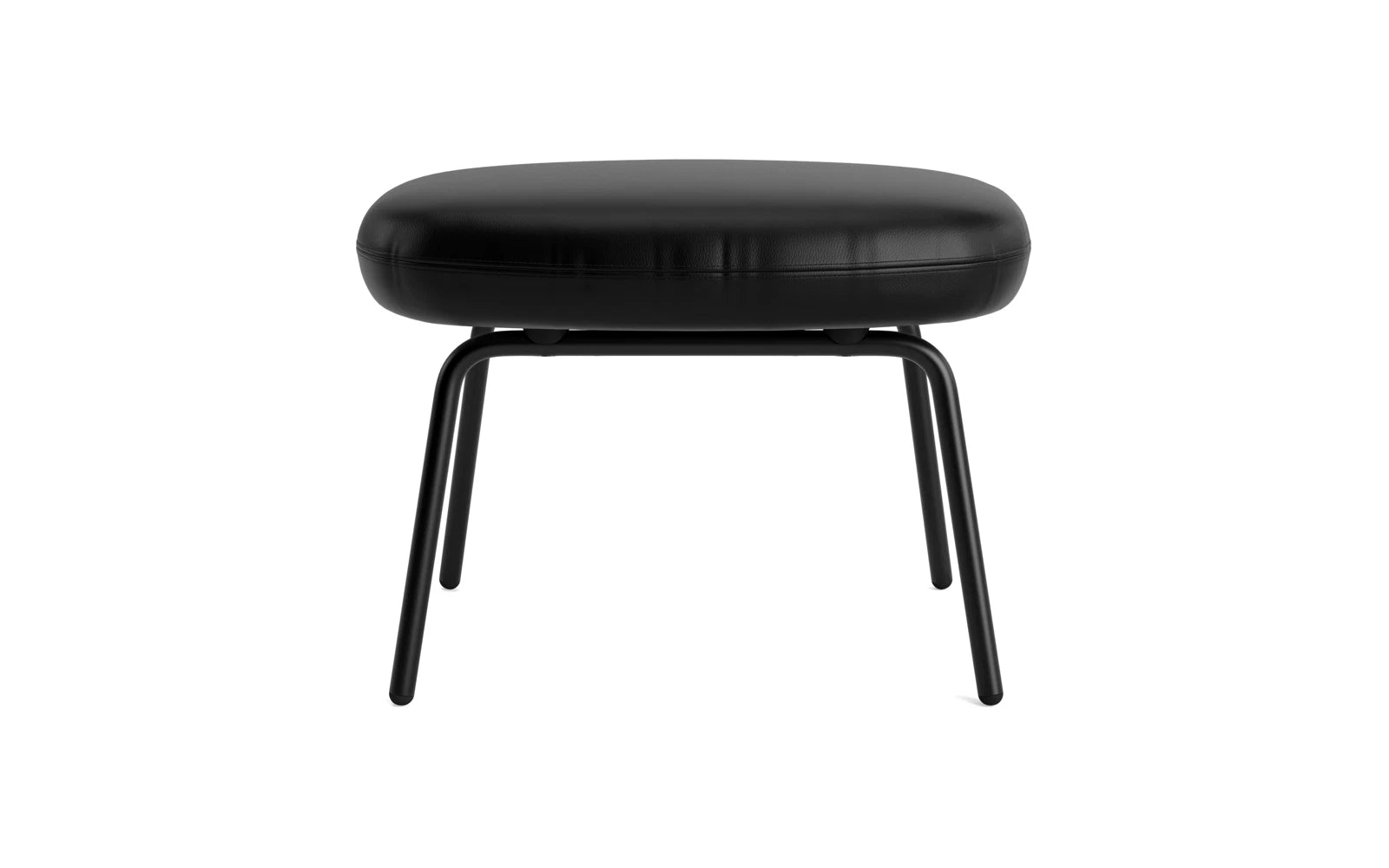 Der Era Fußhocker von Normann Copenhagen kombiniert eleganten schwarzen Stahl mit praktischer Vielseitigkeit – perfekt für zeitgemäße Wohnräume.