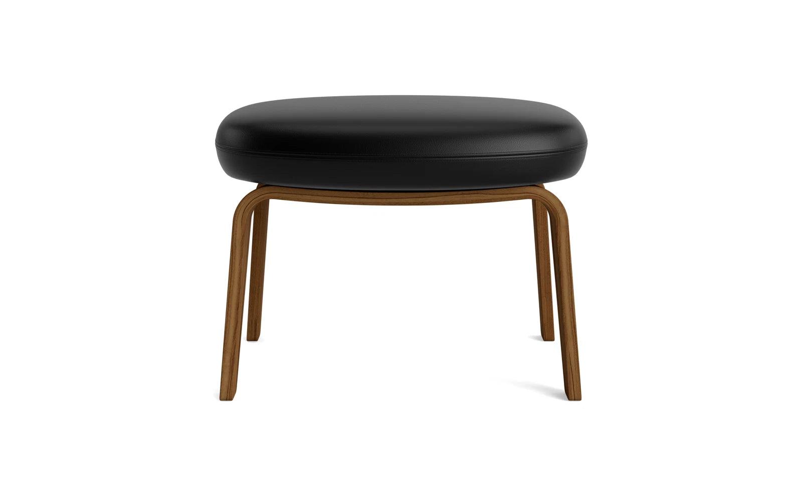 Der Era Fußhocker von Normann Copenhagen besticht durch elegantes Walnussholz und anpassbare Polster, ideal für stilvolle Entspannung.