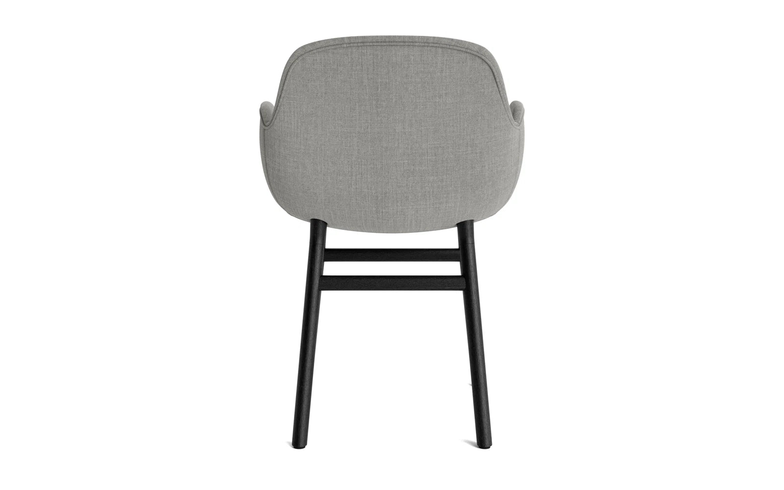 Stilvoller gepolsterter Lehnstuhl in schwarzer Eiche Remix von Normann Copenhagen. Perfekte Kombination aus Komfort, Design und individueller Anpassung.