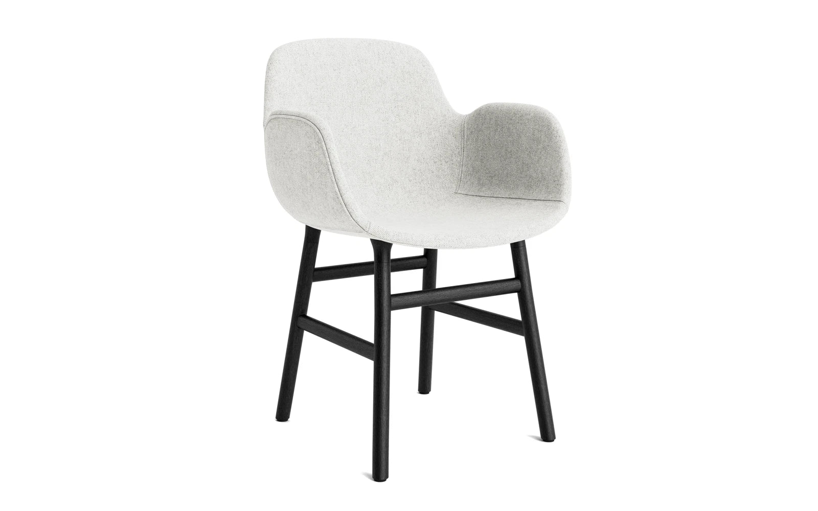 Form Lehnstuhl gepolstert Schwarze Eiche Hallingdal in Hallingdal 110 präsentiert im Onlineshop von KAQTU Design AG. Stuhl mit Armlehne ist von Normann Copenhagen