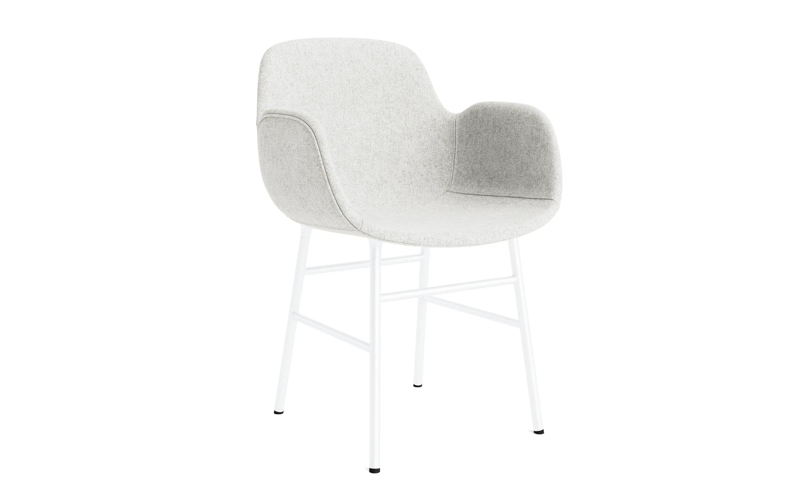 Form Lehnstuhl gepolstert Weiss Stahl Hallingdal in Hallingdal 110 präsentiert im Onlineshop von KAQTU Design AG. Stuhl mit Armlehne ist von Normann Copenhagen