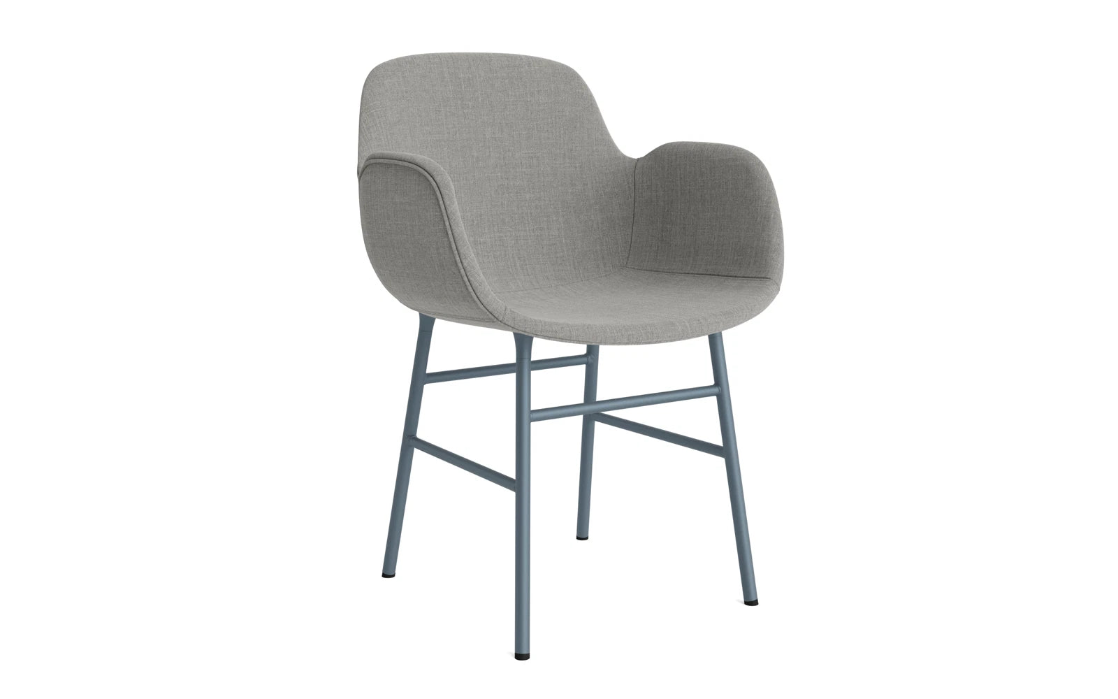 Form Lehnstuhl gepolstert Blau Stahl Remix in Remix 133 präsentiert im Onlineshop von KAQTU Design AG. Stuhl mit Armlehne ist von Normann Copenhagen