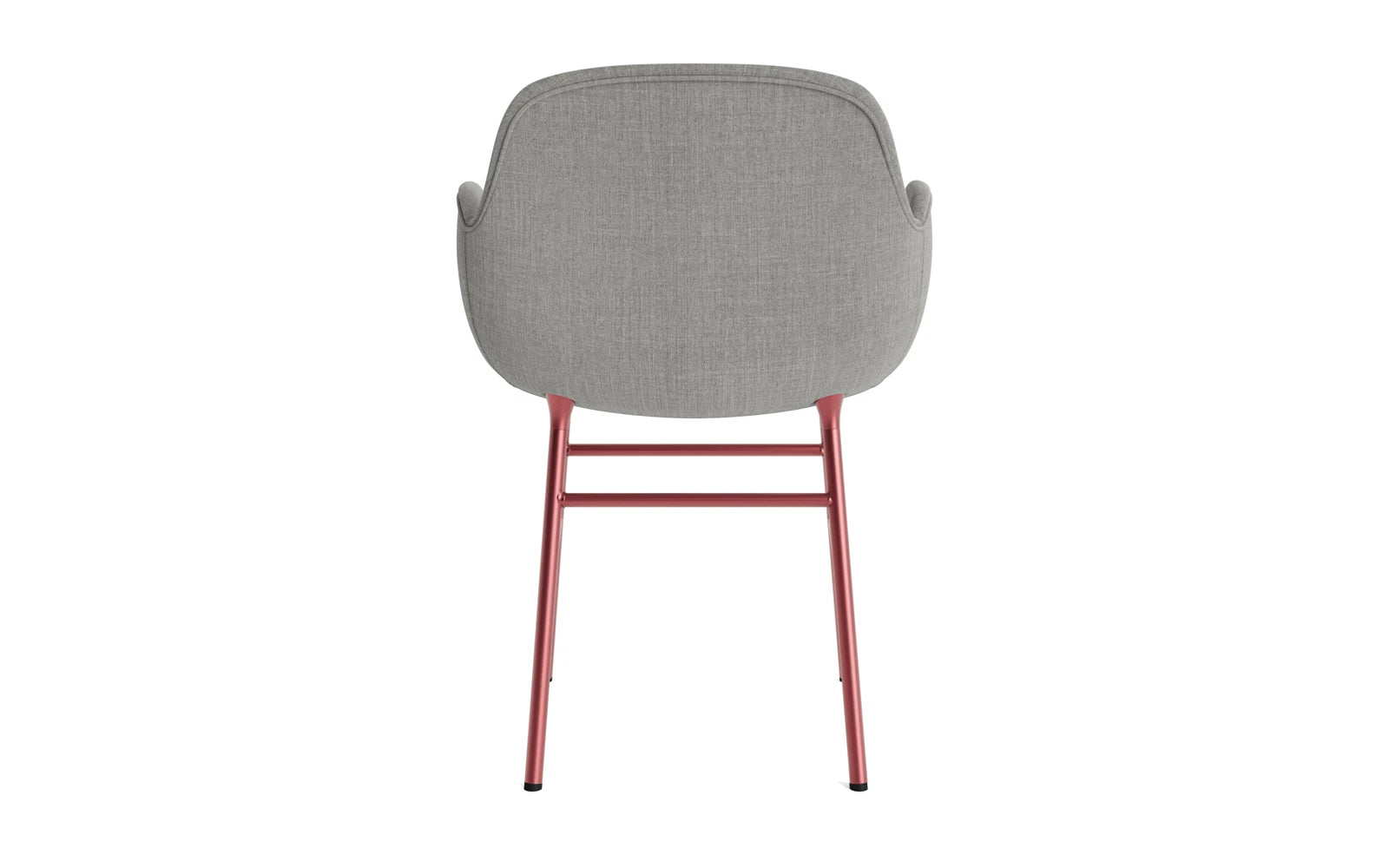 Erleben Sie den Form Lehnstuhl gepolstert Rot Stahl Remix von Normann Copenhagen – ein elegantes Möbelstück, das Komfort und skandinavisches Design perfekt kombiniert.