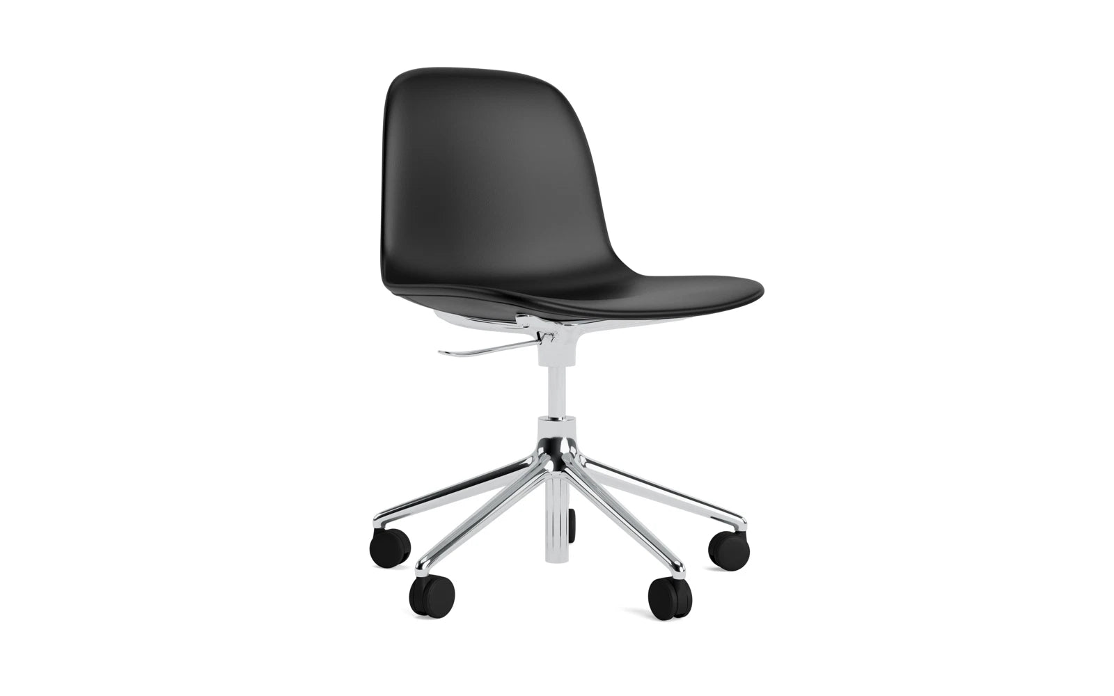 Form Drehsessel mit 5 Rollen Vollpolster Aluminium Ultra in Ultra 41599 präsentiert im Onlineshop von KAQTU Design AG. Sessel ist von Normann Copenhagen