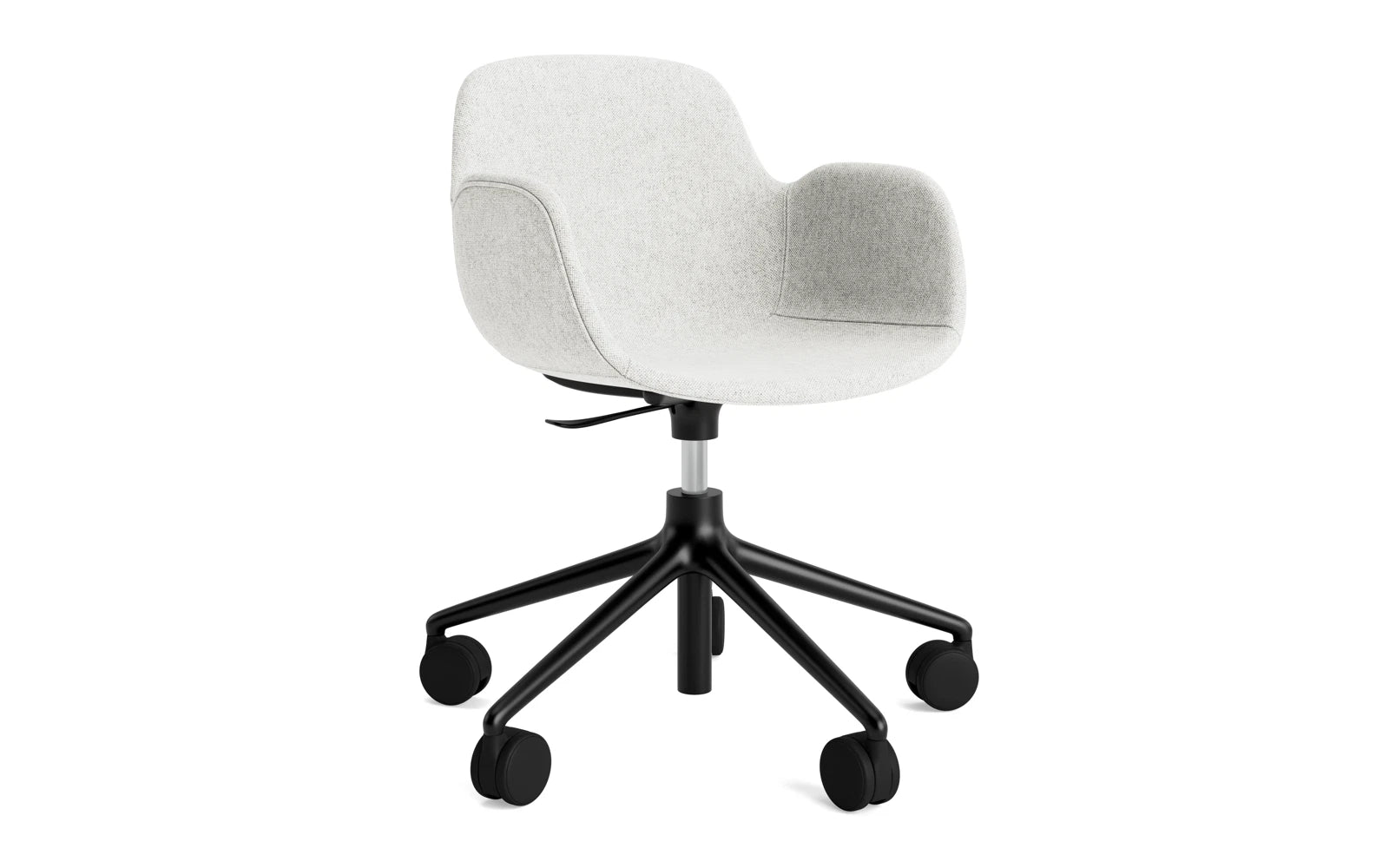 Form Drehsessel mit Rollen Vollpolster Schwartz aluminium Hallingdal in Hallingdal 110 präsentiert im Onlineshop von KAQTU Design AG. Sessel ist von Normann Copenhagen