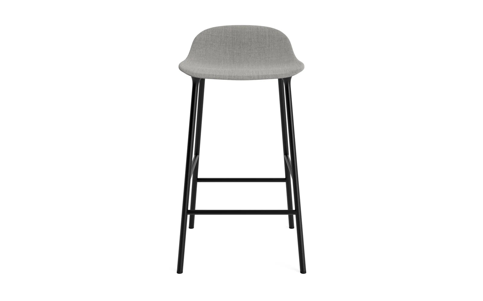 Erleben Sie den Form Barstuhl 65 cm in elegantem Schwarz von Normann Copenhagen – gepolstert für höchsten Sitzkomfort und modernes Design.