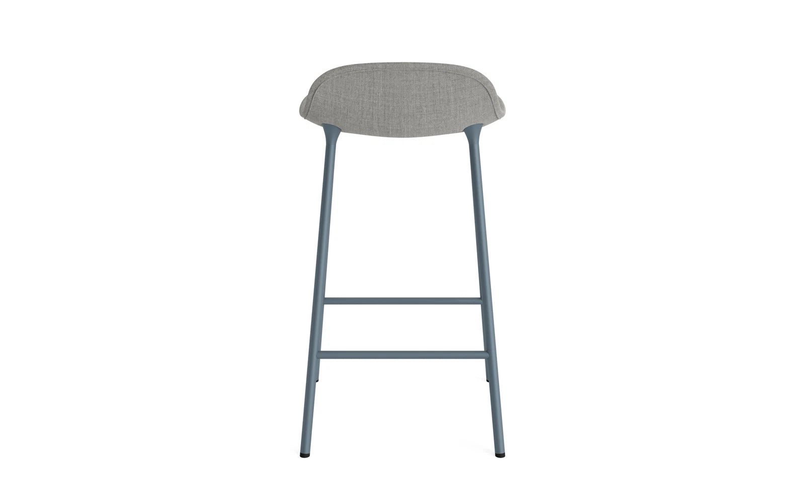 Stilvoller Form Barstuhl 65 cm in edlem Blau, gepolstert für optimalen Sitzkomfort. Perfekt für moderne Küchen und elegante Bars.