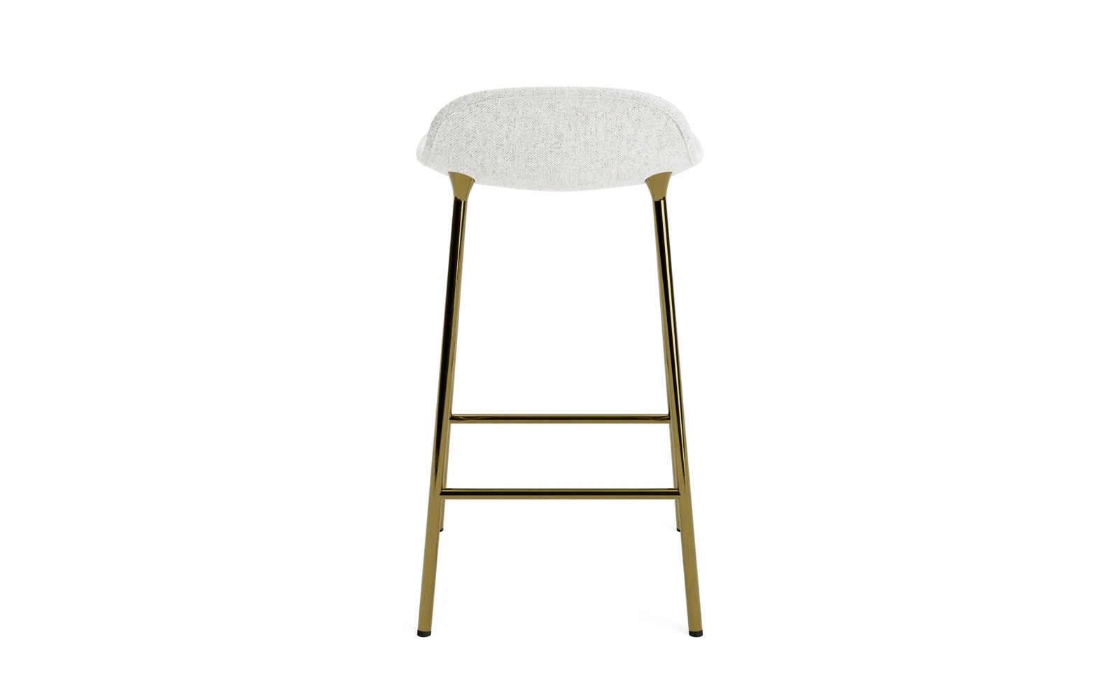 Erleben Sie den Form Barstuhl 65 cm gepolstert in Messing Hallingdal von Normann Copenhagen – stilvoller Komfort für Ihre Bartheke.