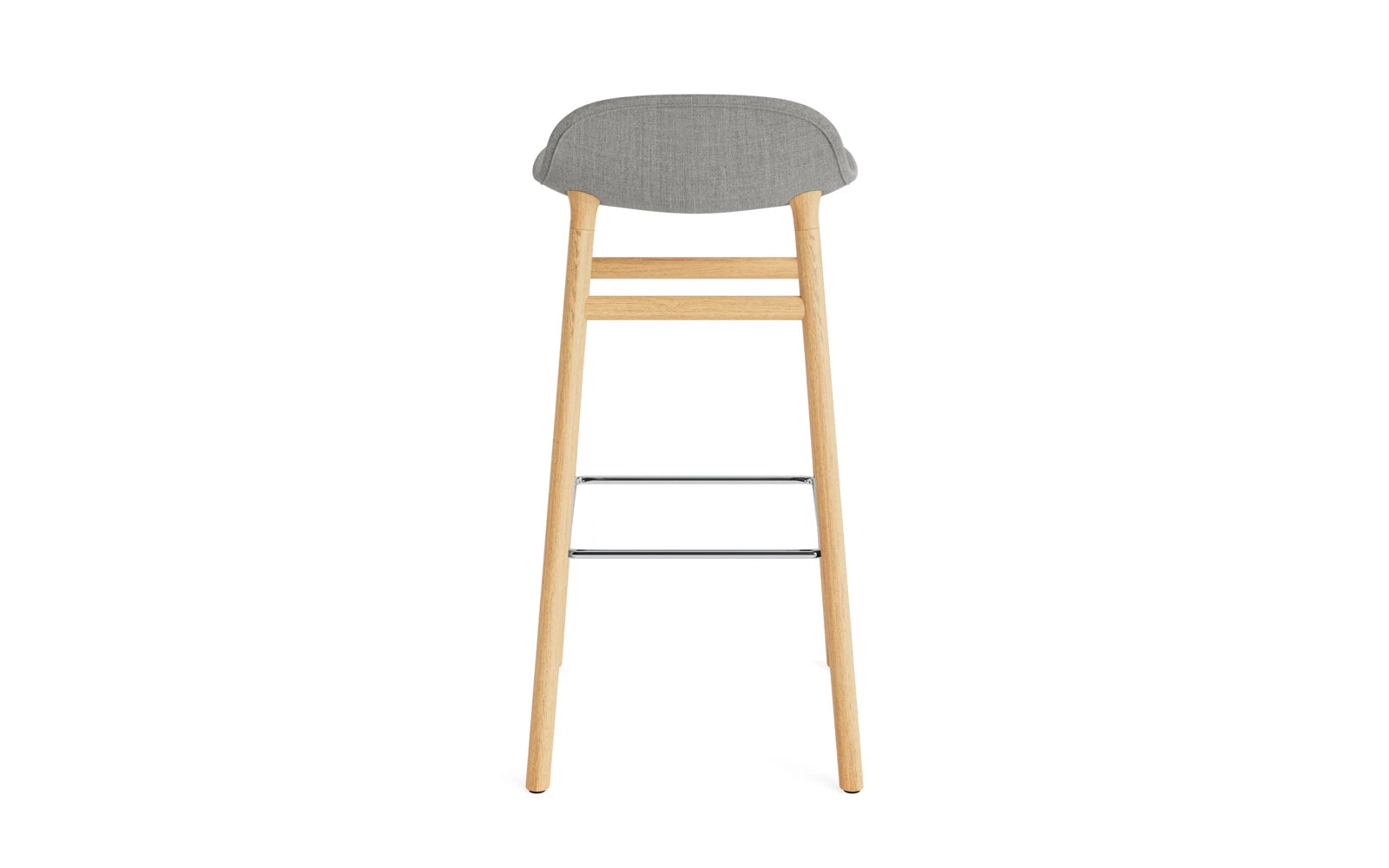 Eleganter Barstuhl von Normann Copenhagen, 75 cm hoch, mit hochwertiger Polsterung und Eichenholz für maximalen Komfort und modernes Design.