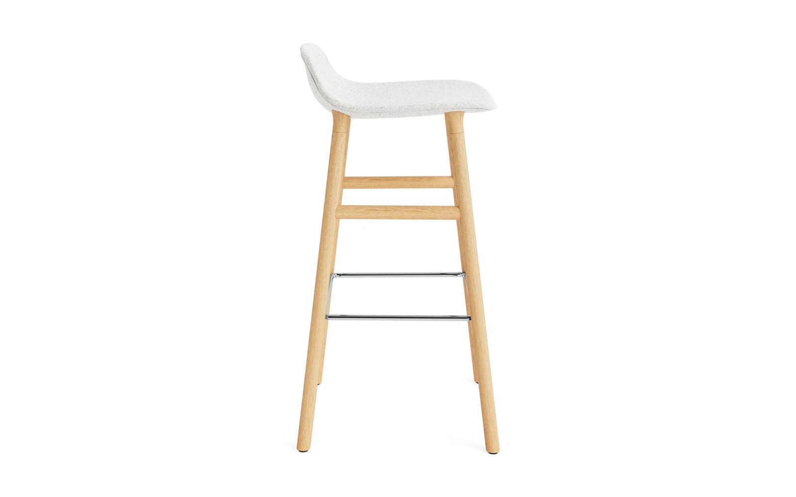 Eleganter Form Barstuhl 75 cm aus Eiche mit luxuriöser Polsterung. Ideal für moderne Räume und bietet außergewöhnlichen Sitzkomfort.