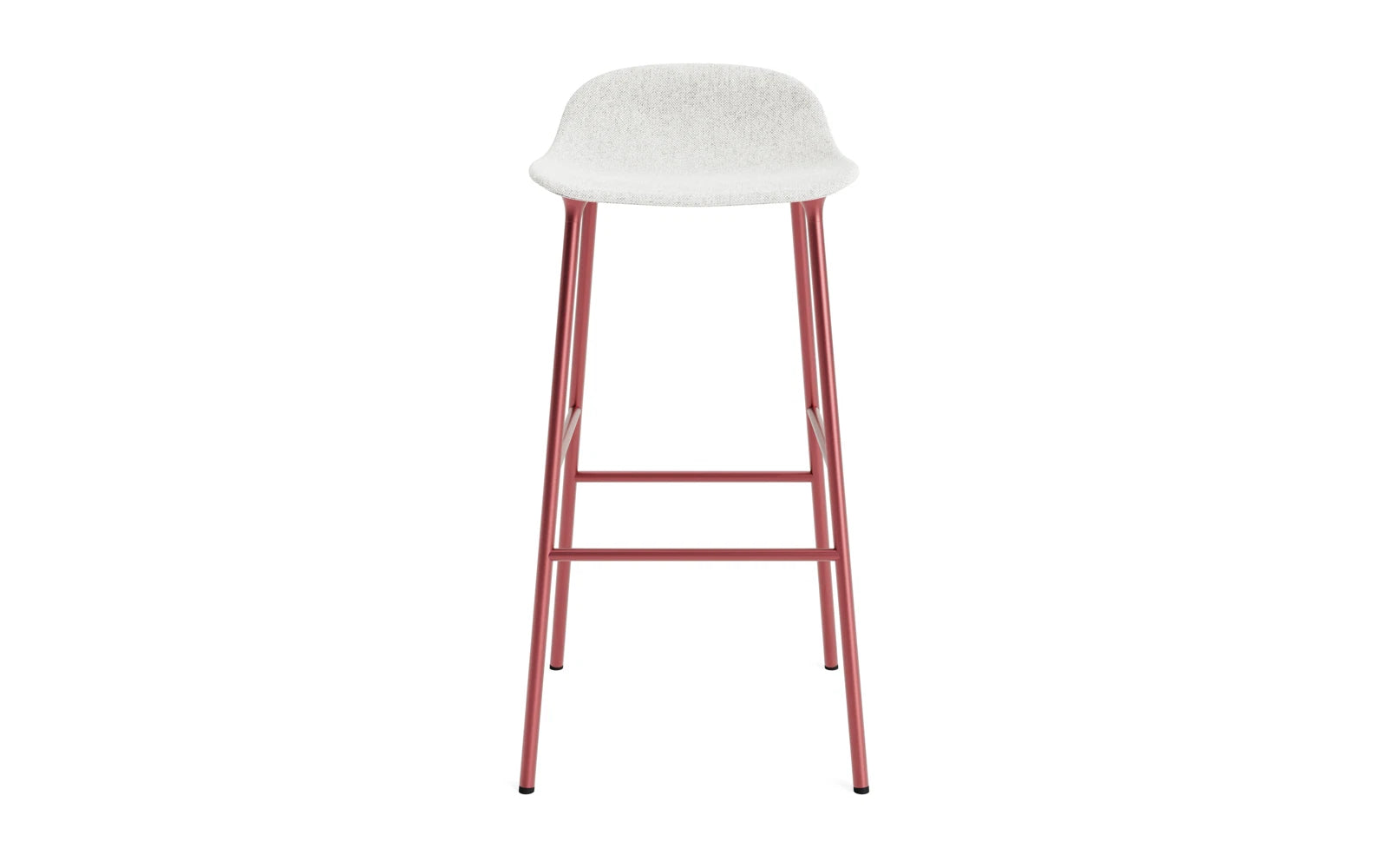 Erleben Sie den Form Barstuhl 75 cm in strahlendem Rot, gepolstert mit hochwertigem Hallingdal-Stoff. Perfekt für stilvolle Wohnräume und Bars, bietet er außergewöhnlichen Komfort und modernes Design.