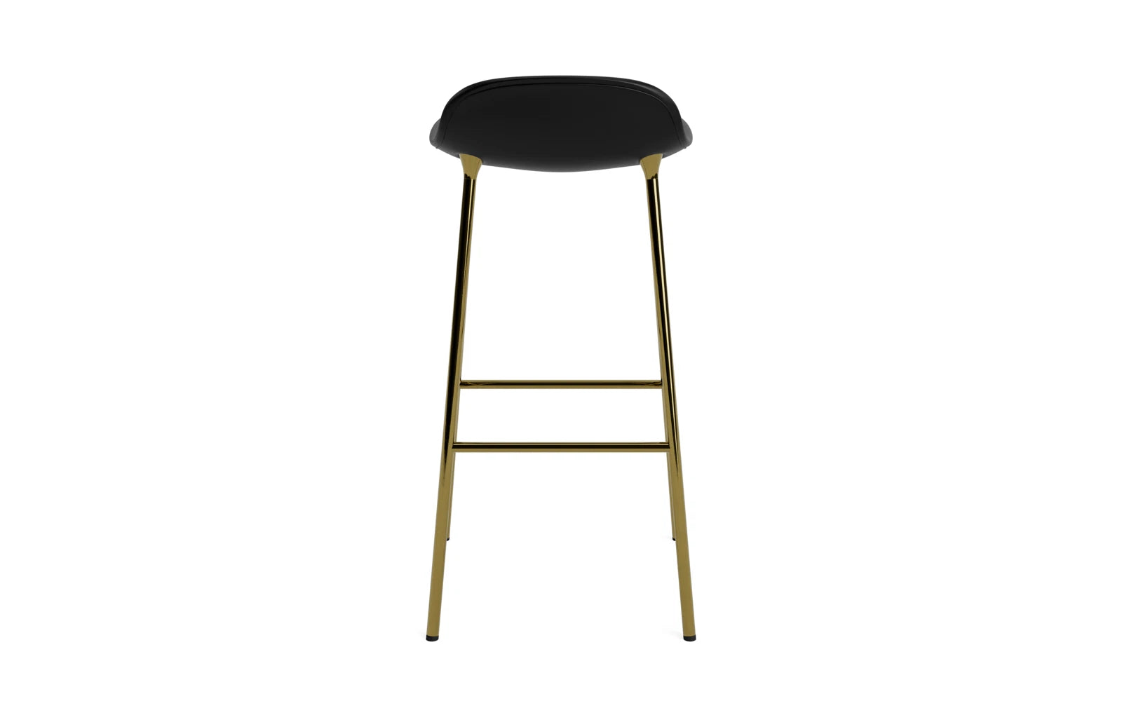 Der gepolsterte Form Barstuhl 75 cm von Normann Copenhagen kombiniert modernes Design mit luxuriösem Komfort und ist perfekt für elegante Wohnräume.